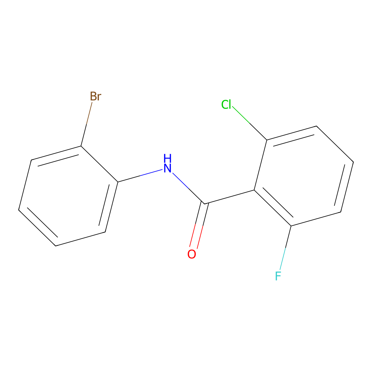N-(2-bromophenyl)-2-chloro-6-fluorobenzamide molecular structure, CAS 794539-95-0