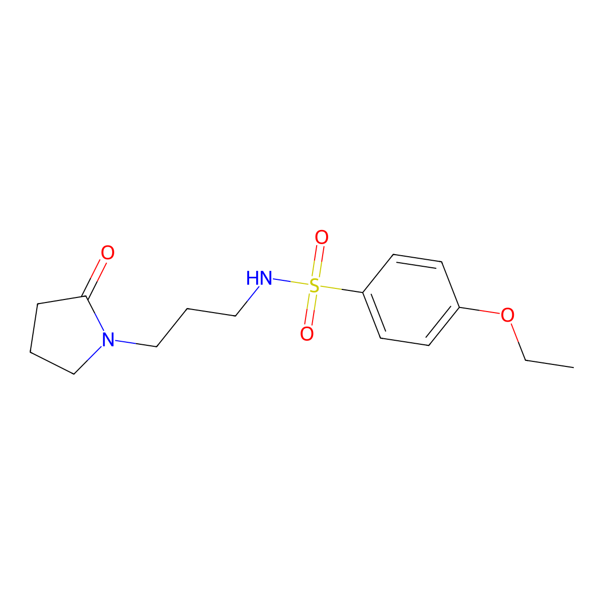 4-ethoxy-N-[3-(2-oxopyrrolidin-1-yl)propyl]benzenesulfonamide molecular structure, CAS 794544-28-8