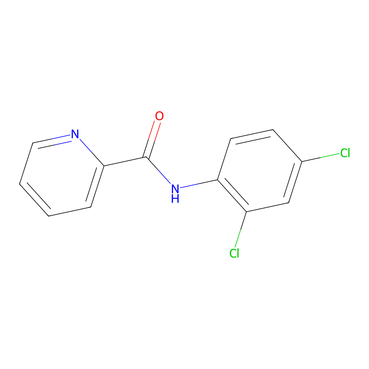 N-(2,4-dichlorophenyl)pyridine-2-carboxamide molecular structure, CAS 794544-99-3