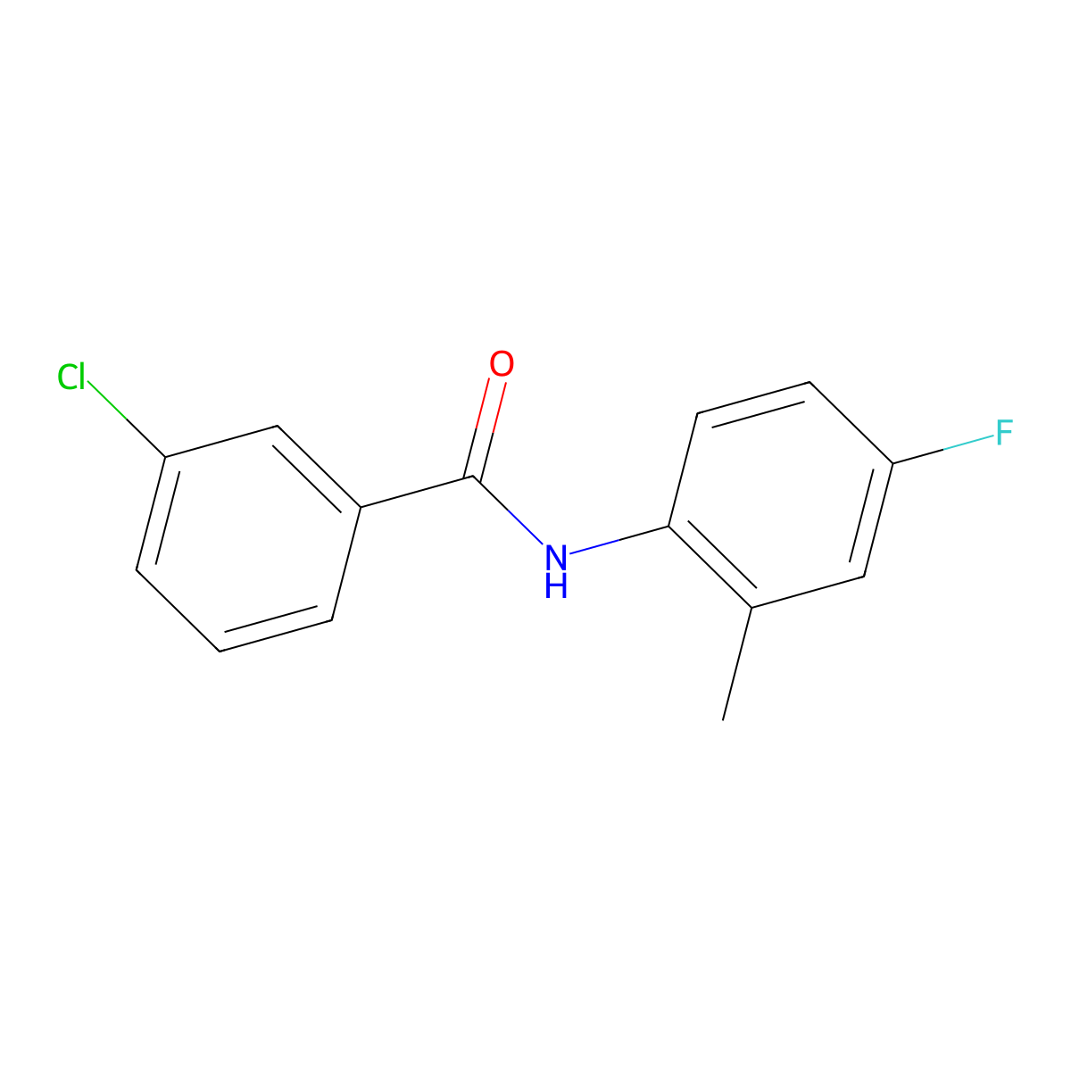 3-chloro-N-(4-fluoro-2-methylphenyl)benzamide molecular structure, CAS 794545-62-3