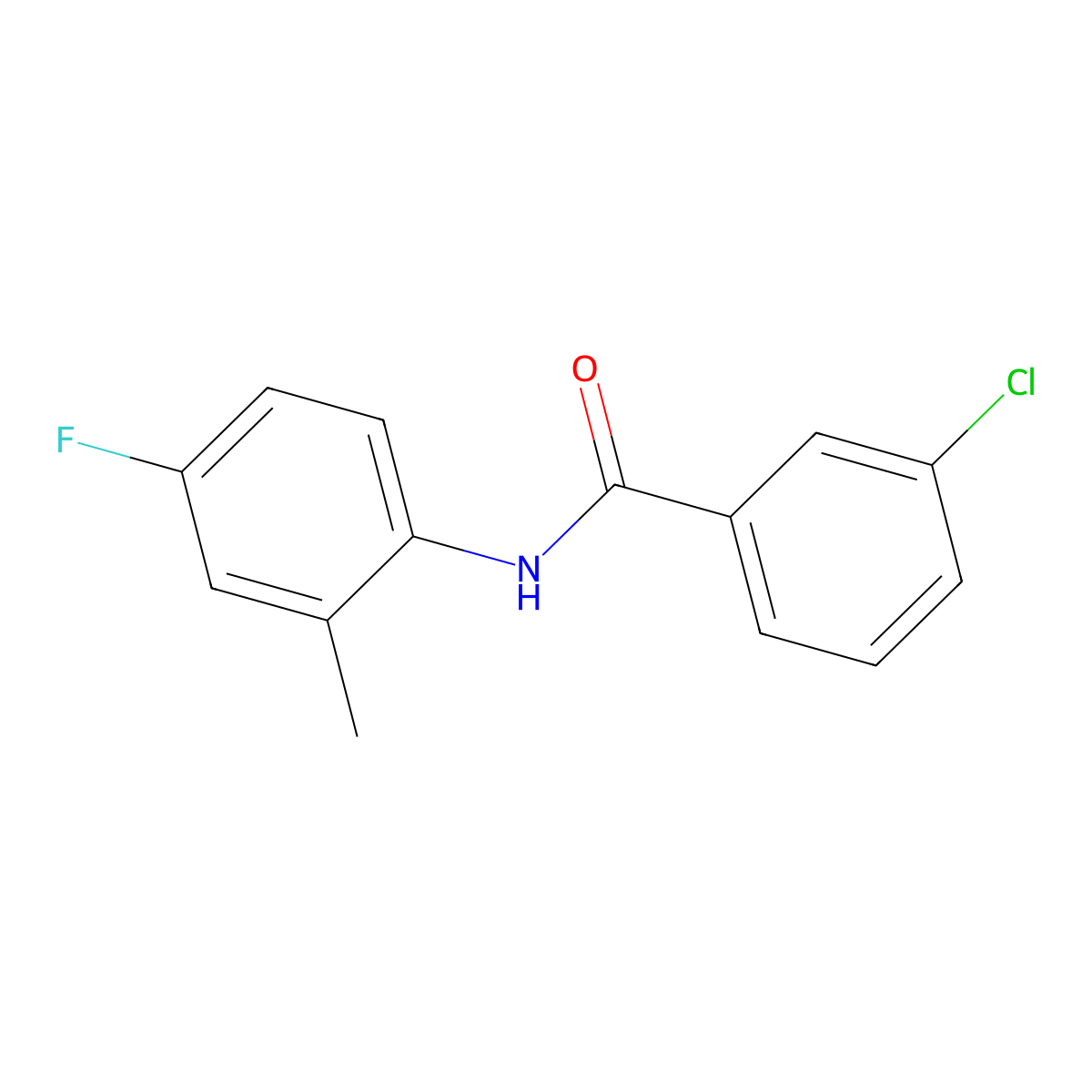 3-chloro-N-(4-fluoro-2-methylphenyl)benzamide molecular structure, CAS 794545-62-3