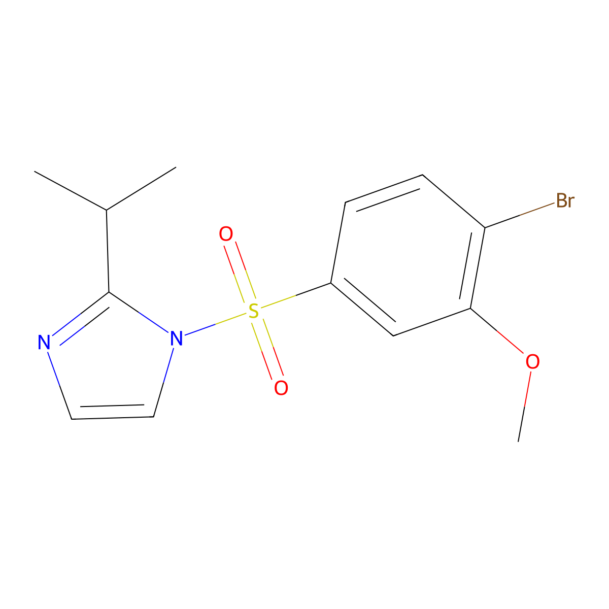 1-(4-Bromo-3-methoxyphenyl)sulfonyl-2-propan-2-ylimidazole molecular structure, CAS 794548-05-3