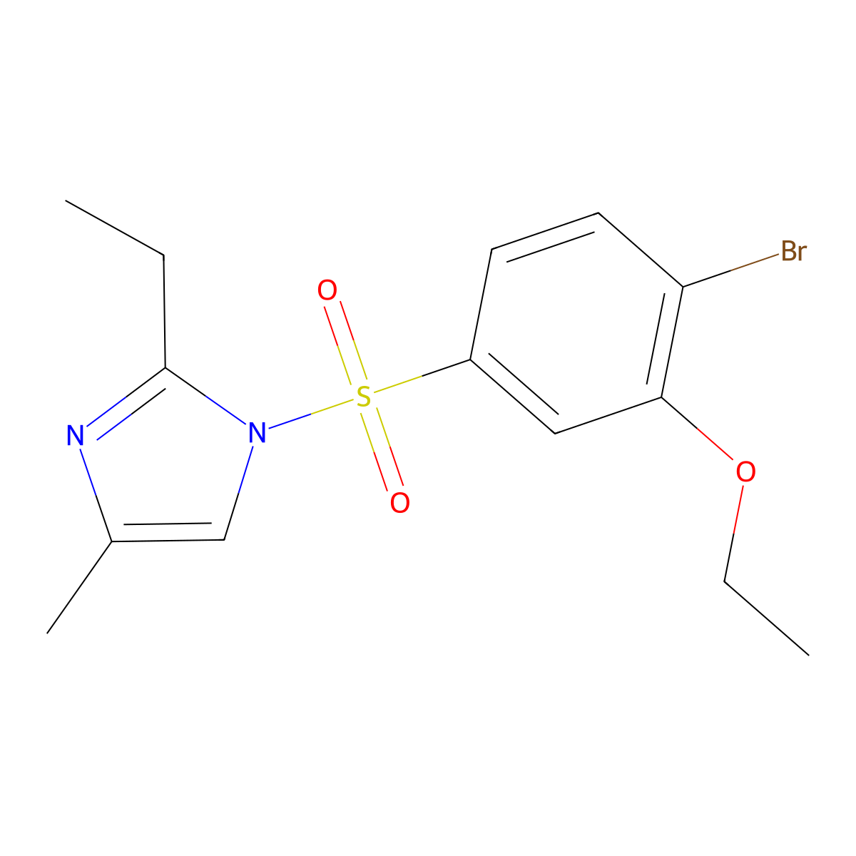 1-(4-Bromo-3-ethoxyphenyl)sulfonyl-2-ethyl-4-methylimidazole molecular structure, CAS 794548-18-8