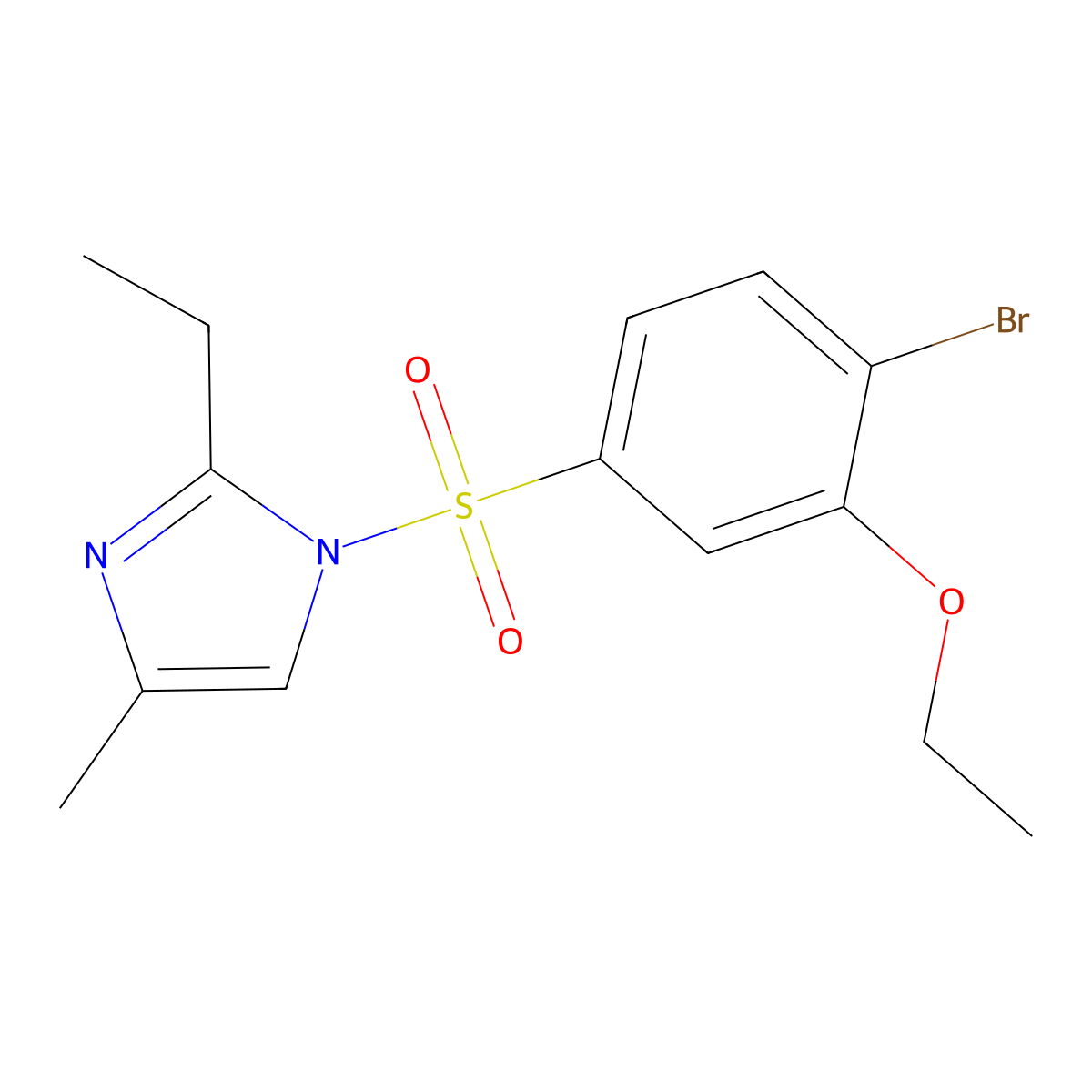 1-(4-Bromo-3-ethoxyphenyl)sulfonyl-2-ethyl-4-methylimidazole molecular structure, CAS 794548-18-8