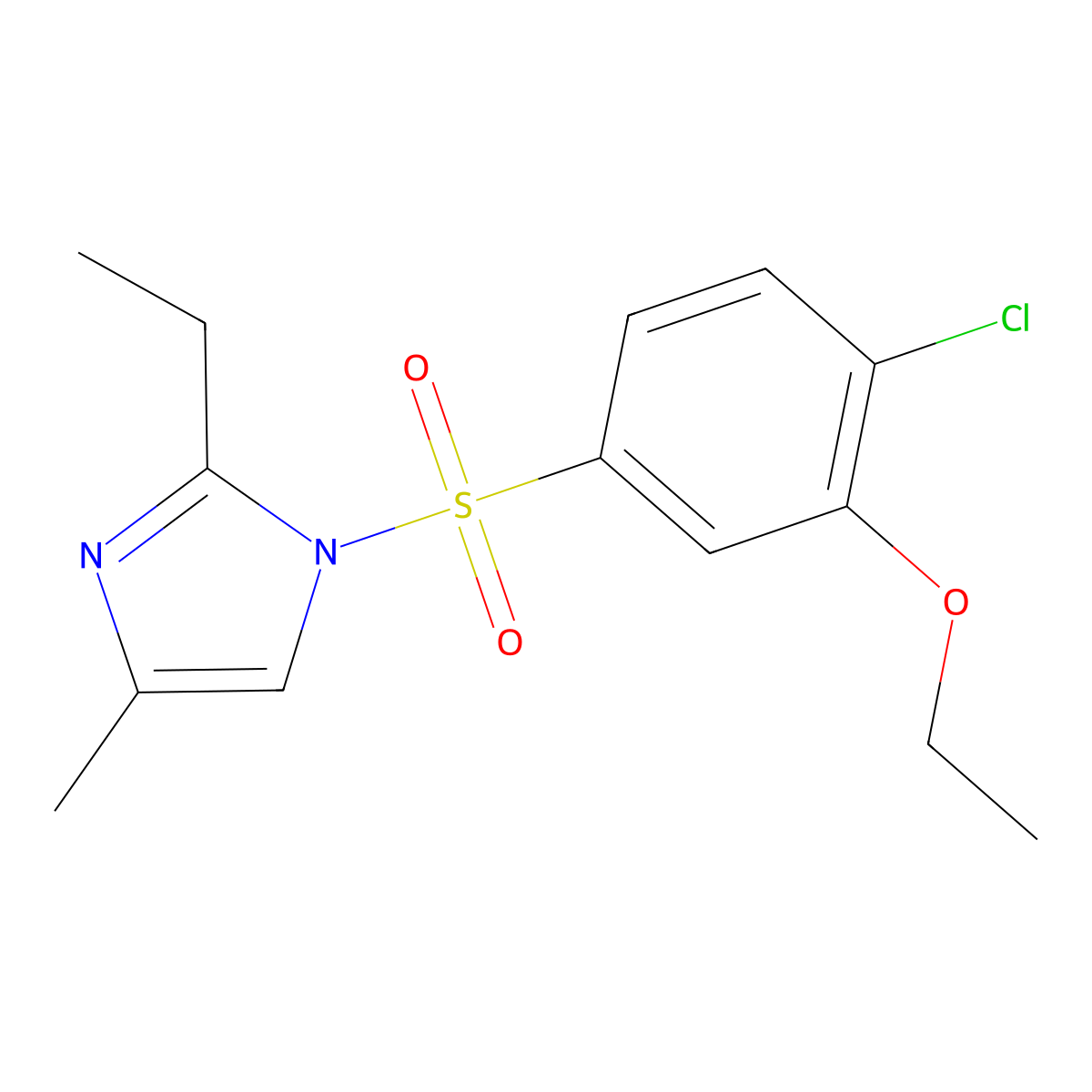 1-(4-Chloro-3-ethoxyphenyl)sulfonyl-2-ethyl-4-methylimidazole molecular structure, CAS 794548-19-9