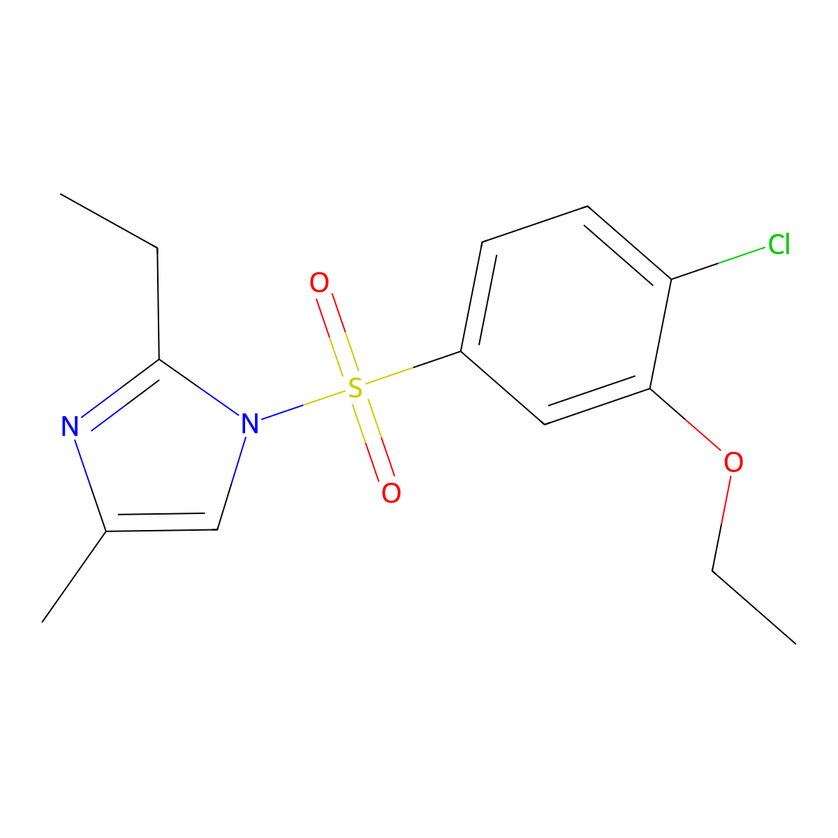 1-(4-Chloro-3-ethoxyphenyl)sulfonyl-2-ethyl-4-methylimidazole molecular structure, CAS 794548-19-9