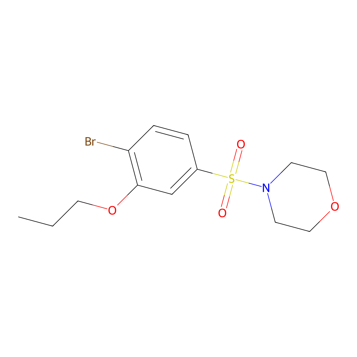4-(4-Bromo-3-propoxyphenyl)sulfonylmorpholine molecular structure, CAS 794548-21-3