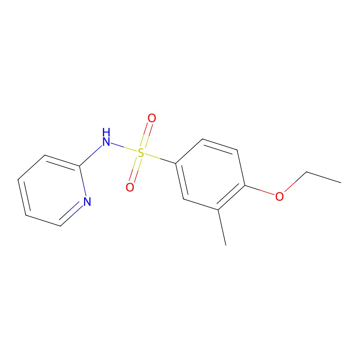 4-ethoxy-3-methyl-N-pyridin-2-ylbenzenesulfonamide molecular structure, CAS 794548-22-4