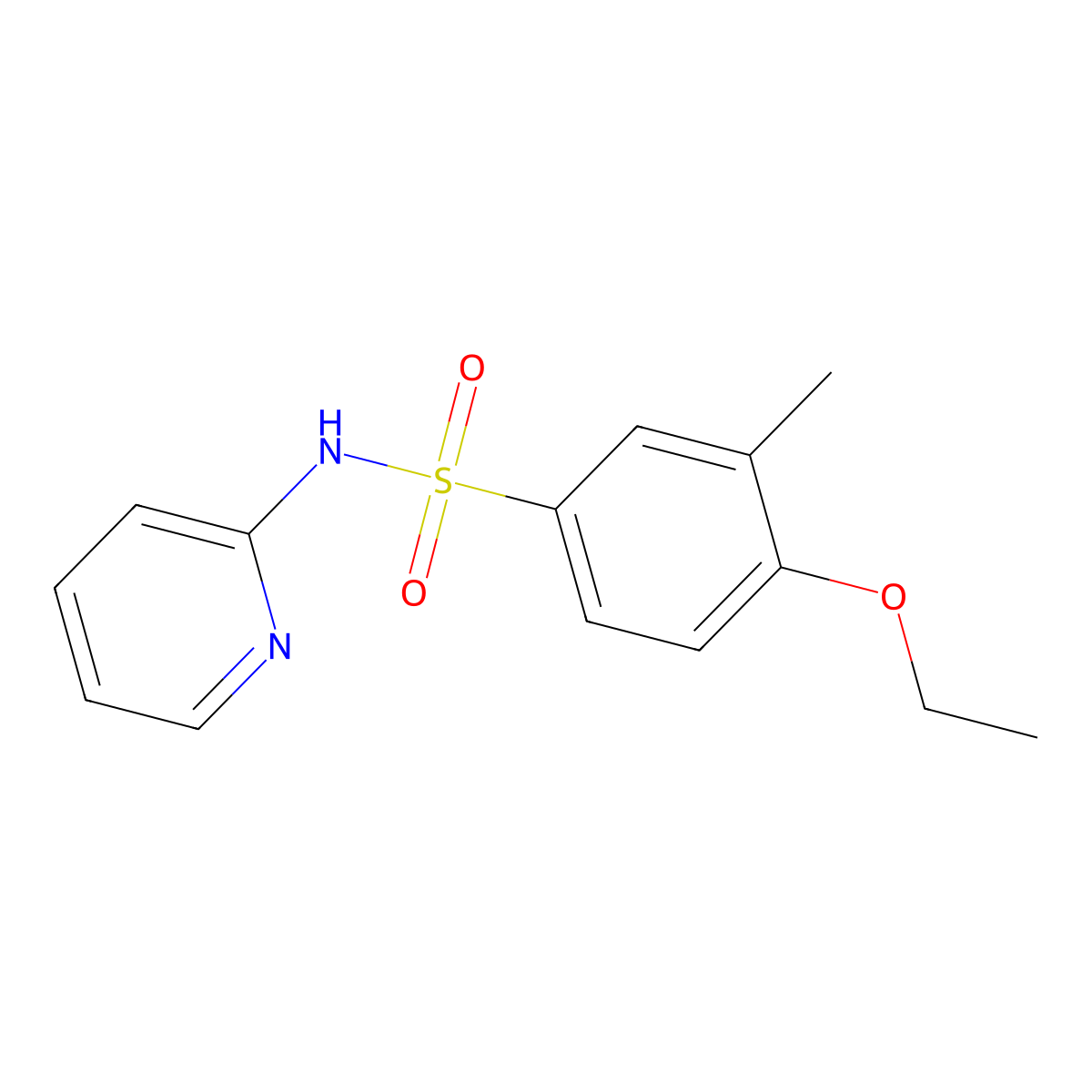 4-ethoxy-3-methyl-N-pyridin-2-ylbenzenesulfonamide molecular structure, CAS 794548-22-4