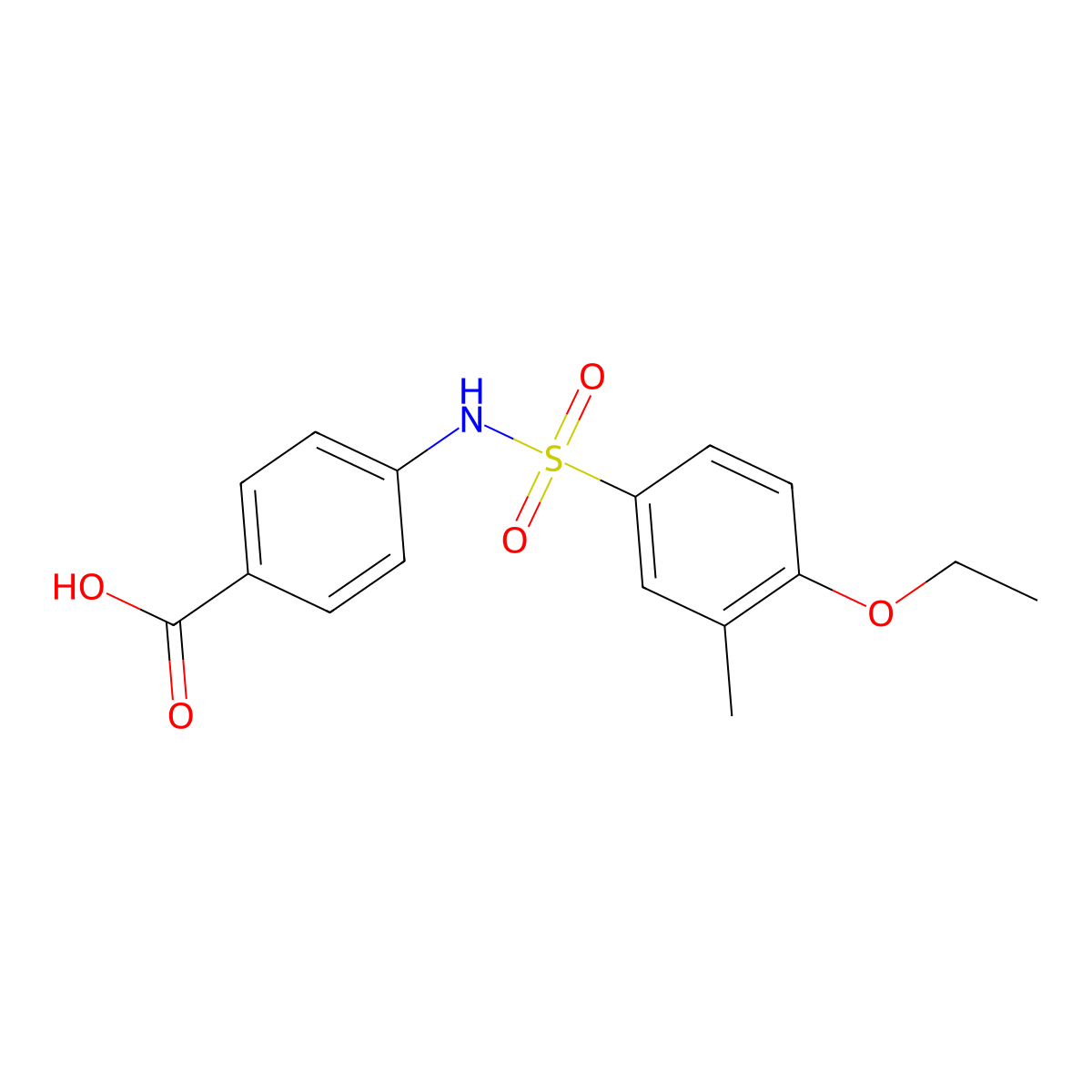 4-{[(4-Ethoxy-3-methylphenyl)sulfonyl]amino}benzoic acid molecular structure, CAS 794548-53-1