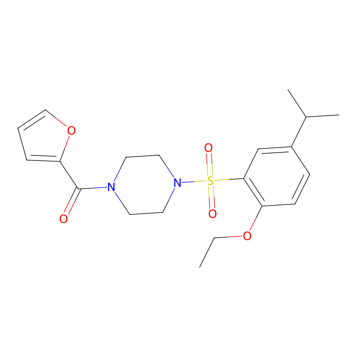 1-[(2-Ethoxy-5-isopropylphenyl)sulfonyl]-4-(2-furoyl)piperazine molecular structure, CAS 794548-62-2