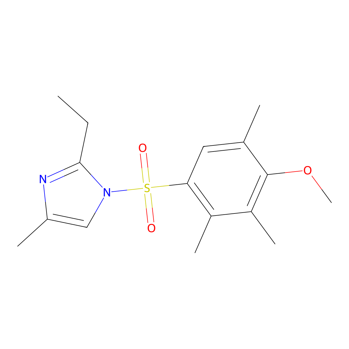2-Ethyl-1-(4-methoxy-2,3,5-trimethylphenyl)sulfonyl-4-methylimidazole molecular structure, CAS 794548-66-6