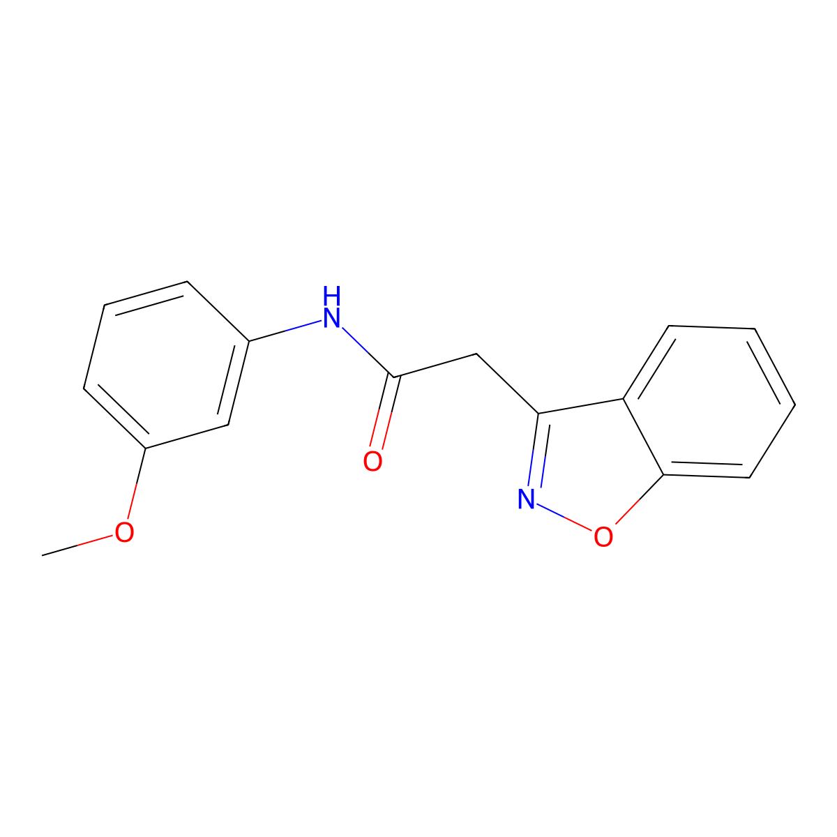 2-(1,2-benzoxazol-3-yl)-N-(3-methoxyphenyl)acetamide molecular structure, CAS 794549-37-4
