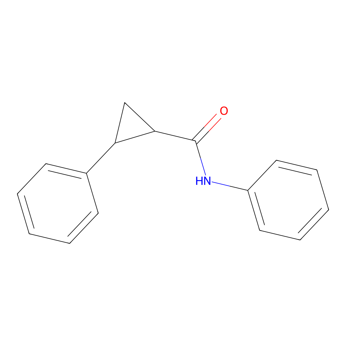 (1R,2R)-N,2-Diphenylcyclopropane-1-carboxamide molecular structure, CAS 79455-25-7