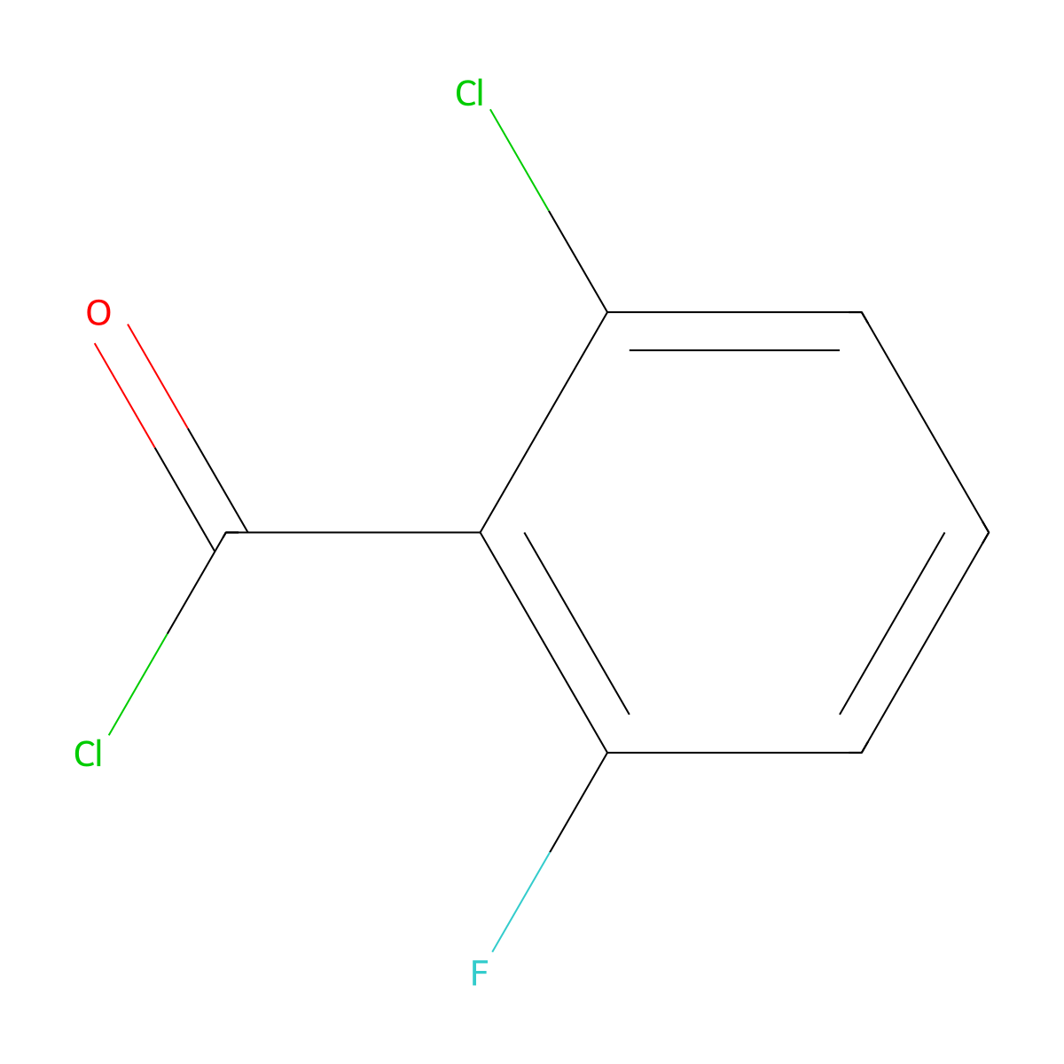 2-Chloro-6-fluorobenzoyl chloride molecular structure, CAS 79455-63-3