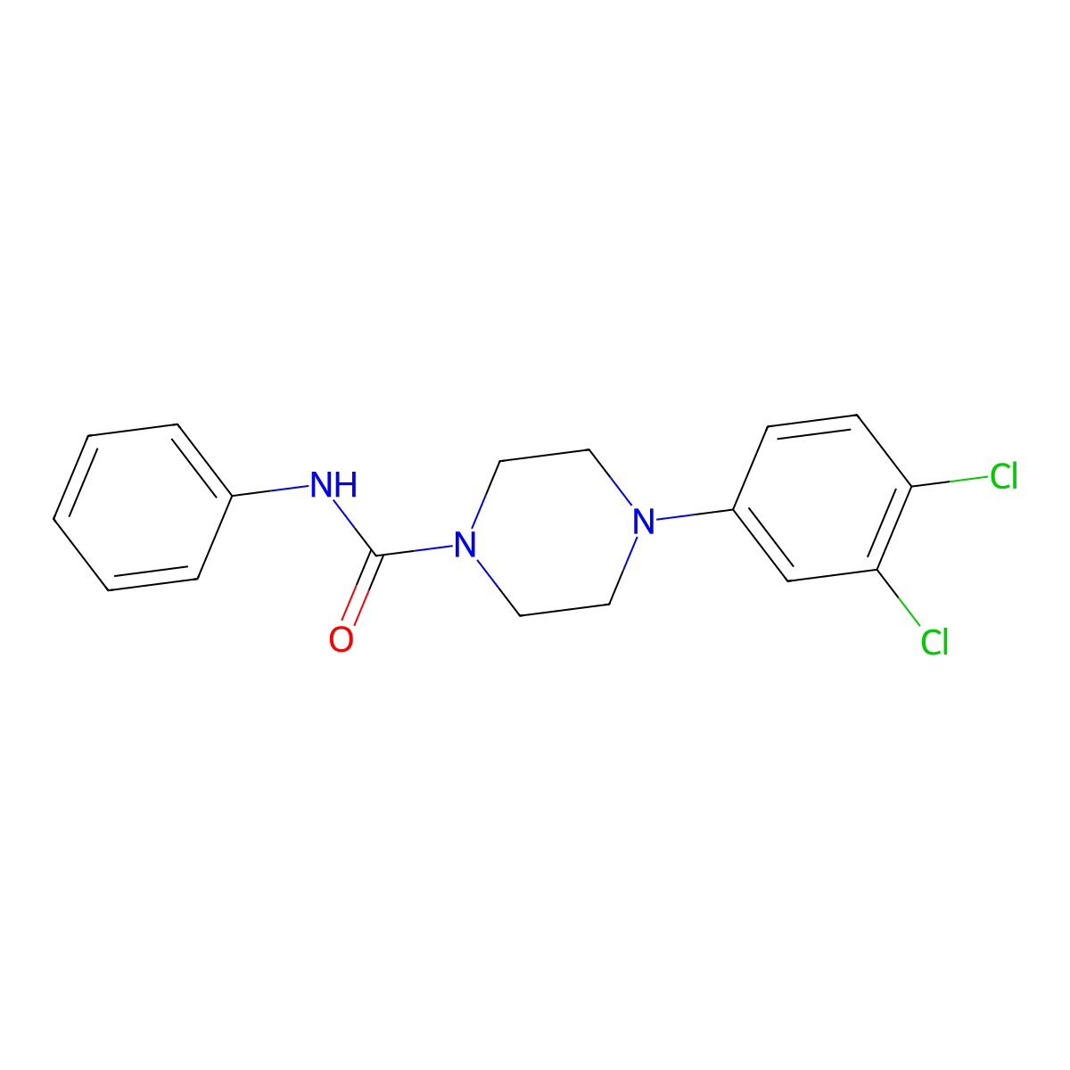 4-(3,4-dichlorophenyl)-N-phenylpiperazine-1-carboxamide molecular structure, CAS 794551-55-6