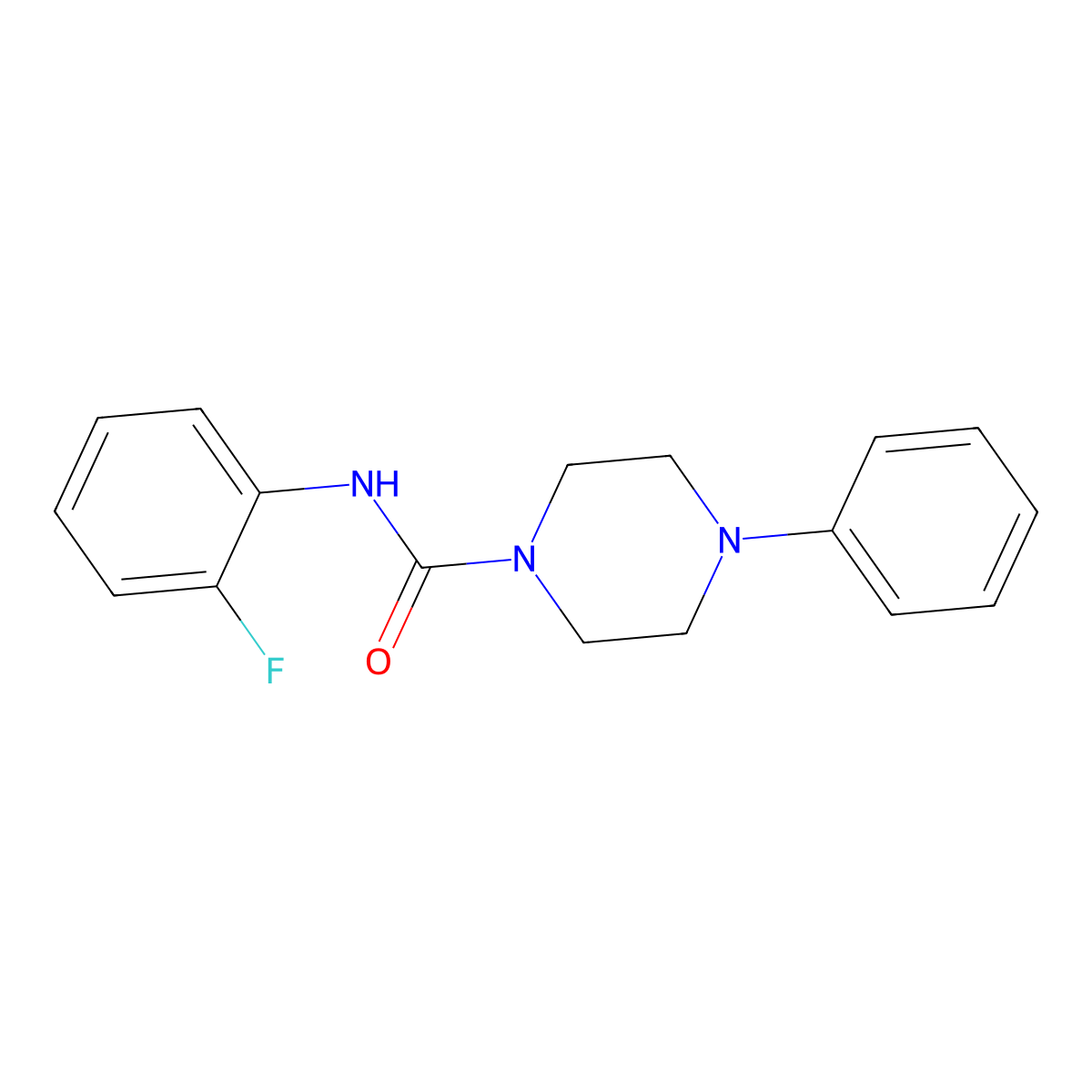 N-(2-fluorophenyl)-4-phenylpiperazine-1-carboxamide molecular structure, CAS 794551-64-7