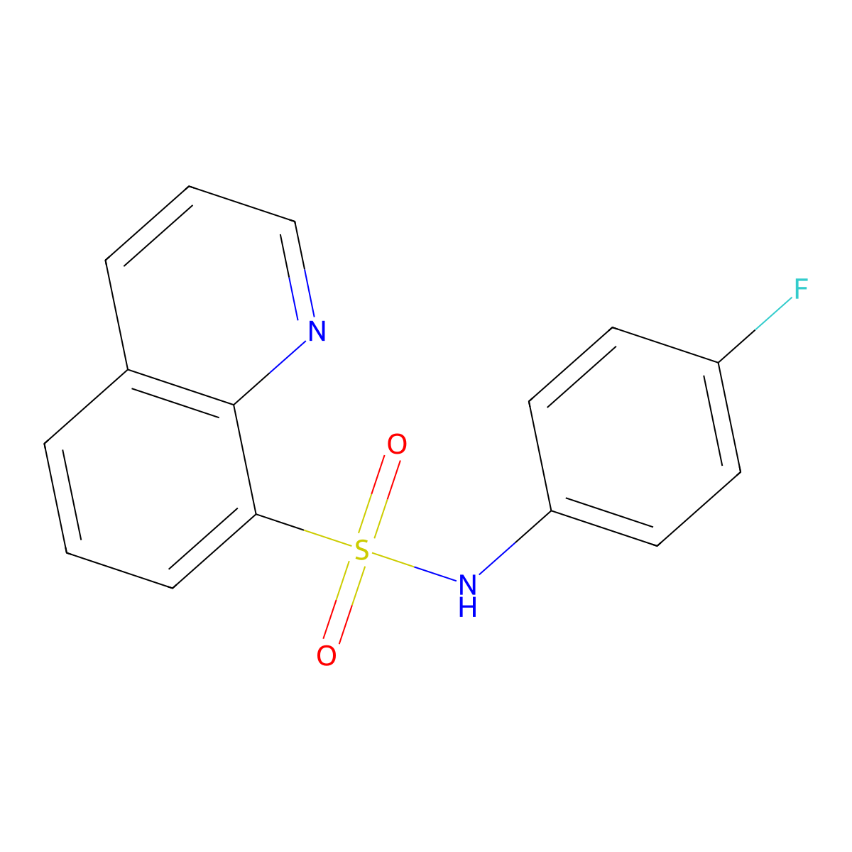 N-(4-fluorophenyl)quinoline-8-sulfonamide molecular structure, CAS 794552-09-3
