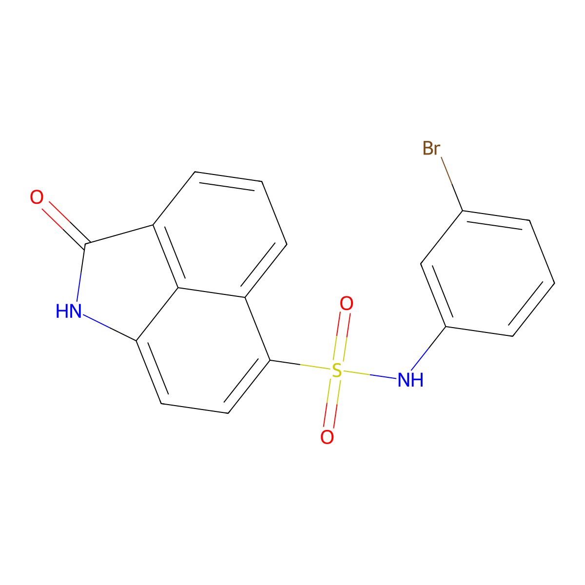 N-(3-bromophenyl)-2-oxo-1,2-dihydrobenzo[cd]indole-6-sulfonamide molecular structure, CAS 794552-11-7