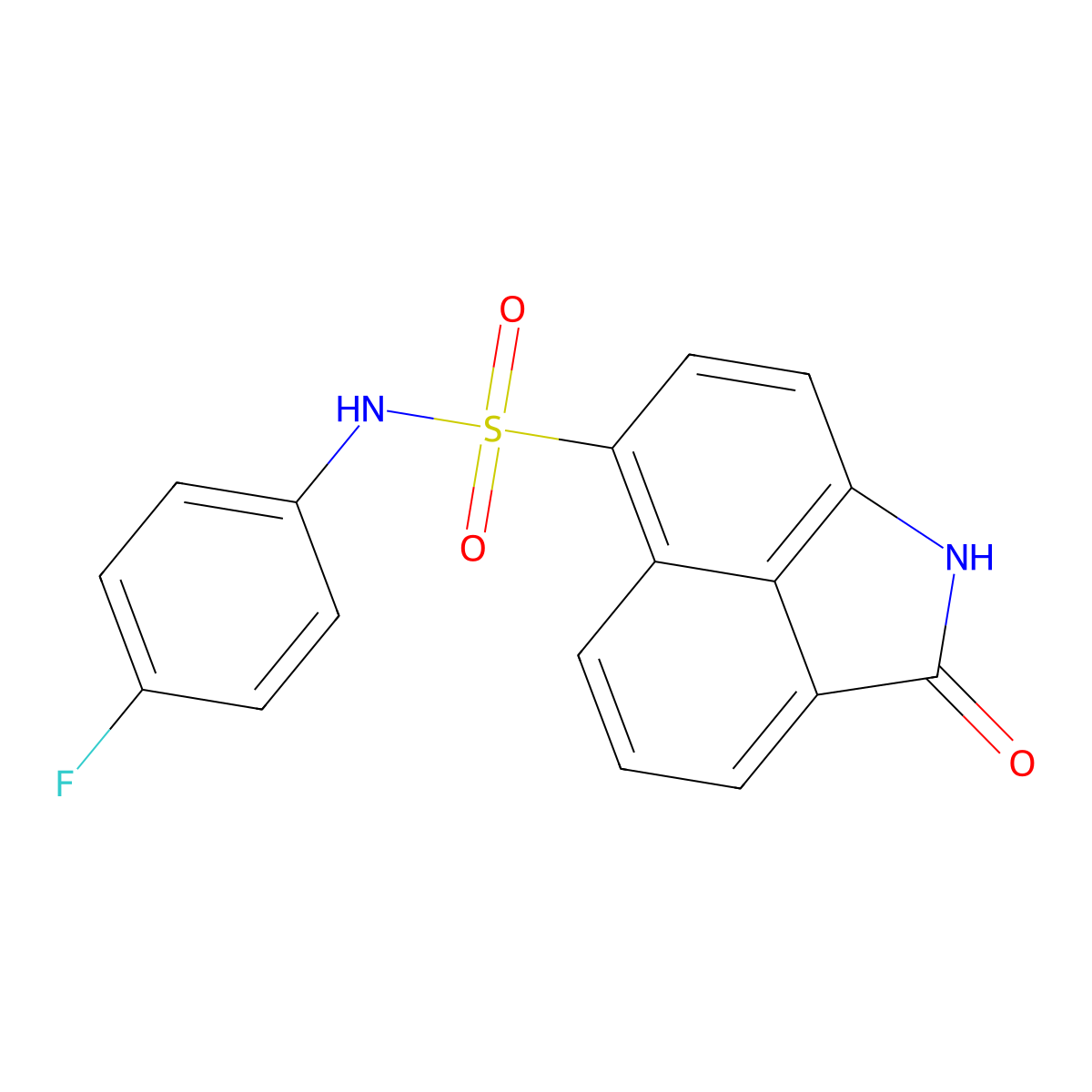 N-(4-fluorophenyl)-2-oxo-1,2-dihydrobenzo[cd]indole-6-sulfonamide molecular structure, CAS 794552-14-0
