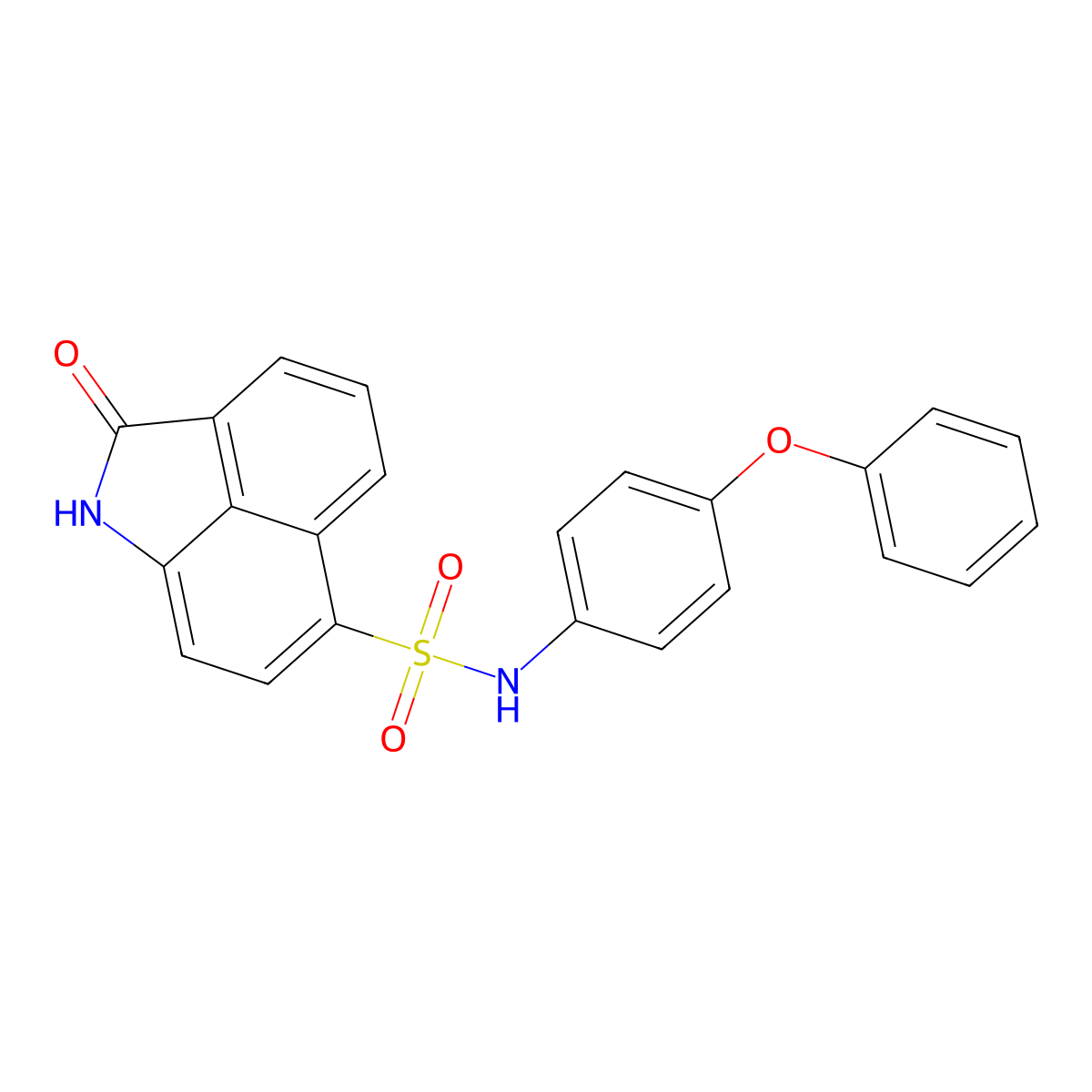 2-oxo-N-(4-phenoxyphenyl)-1,2-dihydrobenzo[cd]indole-6-sulfonamide molecular structure, CAS 794552-16-2