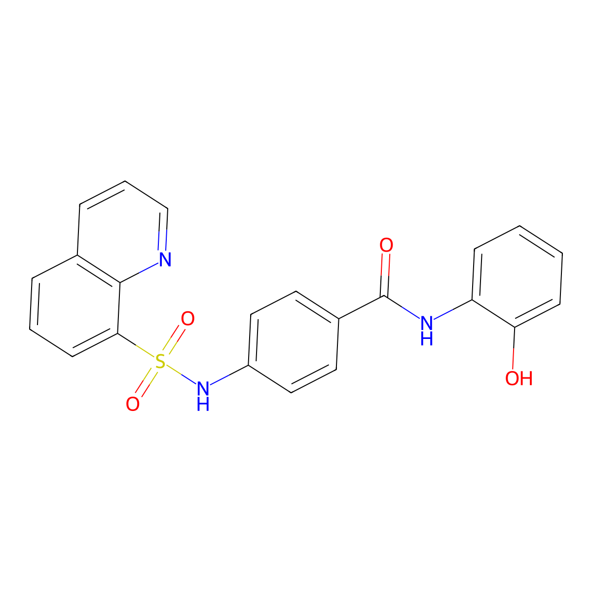 N-(2-hydroxyphenyl)-4-[(8-quinolinylsulfonyl)amino]benzamide molecular structure, CAS 794552-20-8