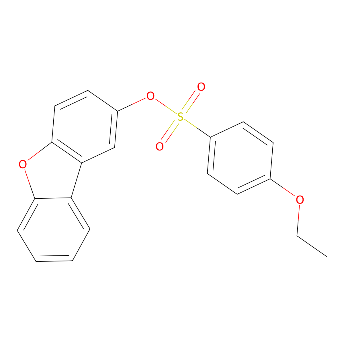 Dibenzofuran-2-yl 4-ethoxybenzenesulfonate molecular structure, CAS 794552-22-0