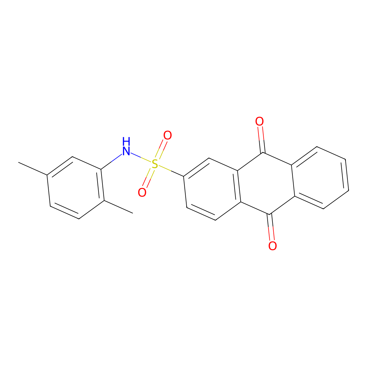 N-(2,5-dimethylphenyl)-9,10-dioxo-9,10-dihydroanthracene-2-sulfonamide molecular structure, CAS 794552-23-1