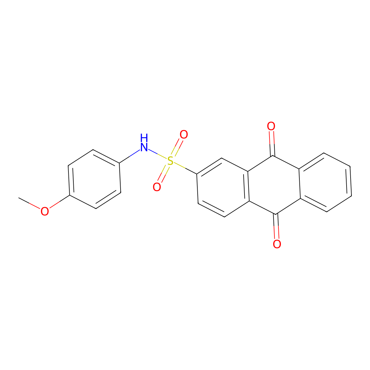 N-(4-methoxyphenyl)-9,10-dioxo-9,10-dihydroanthracene-2-sulfonamide molecular structure, CAS 794552-25-3