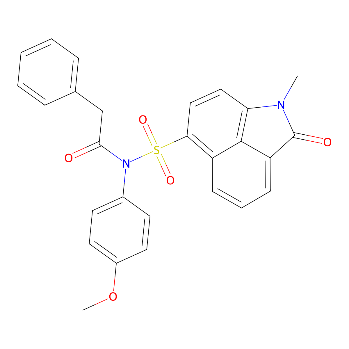 N-(4-methoxyphenyl)-1-methyl-2-oxo-N-(phenylacetyl)-1,2-dihydrobenzo[cd]indole-6-sulfonamide molecular structure, CAS 794552-74-2