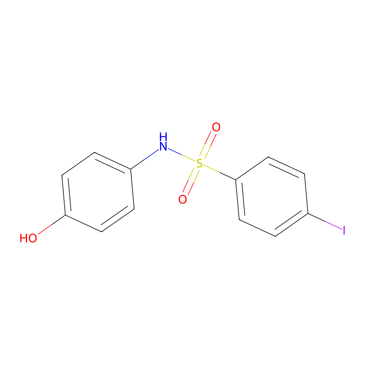 N-(4-hydroxyphenyl)-4-iodobenzenesulfonamide molecular structure, CAS 794552-86-6