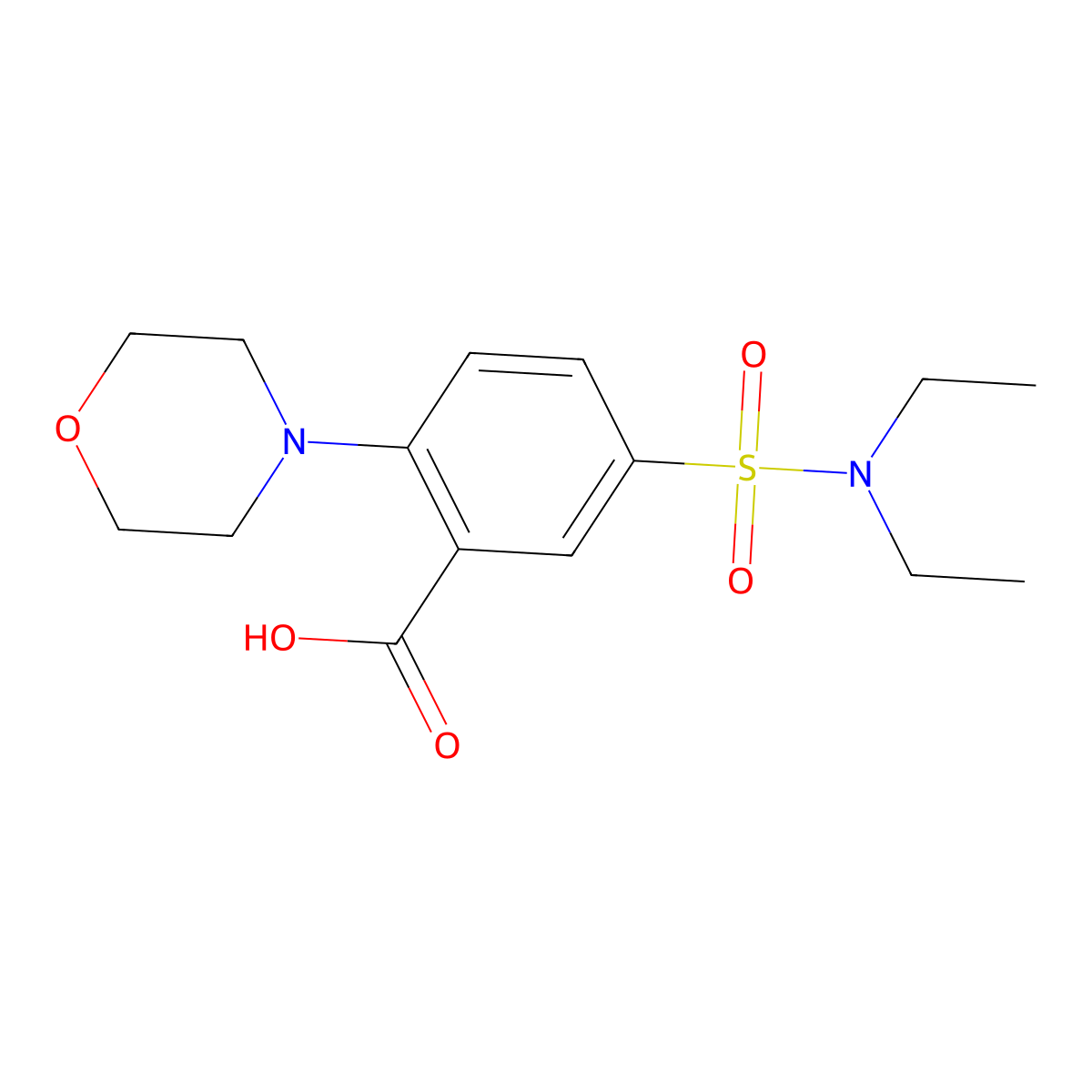 5-(Diethylsulfamoyl)-2-(morpholin-4-yl)benzoic acid molecular structure, CAS 794554-68-0