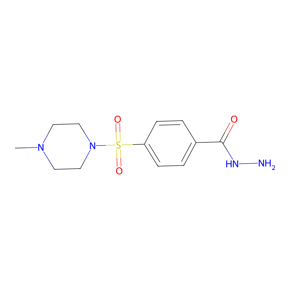 4-[(4-Methylpiperazin-1-yl)sulfonyl]benzohydrazide molecular structure, CAS 794554-69-1