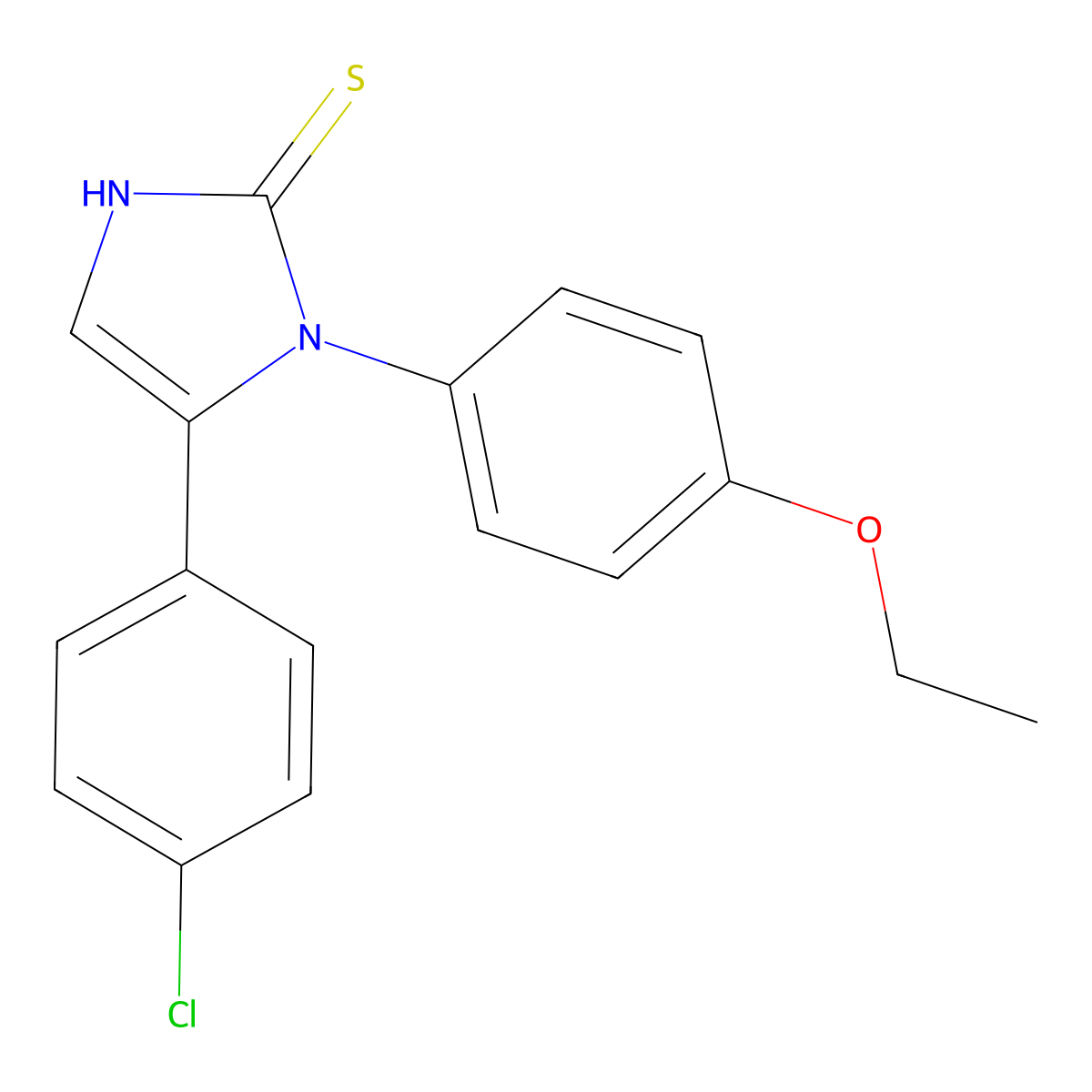 5-(4-chlorophenyl)-1-(4-ethoxyphenyl)-1H-imidazole-2-thiol molecular structure, CAS 794554-70-4
