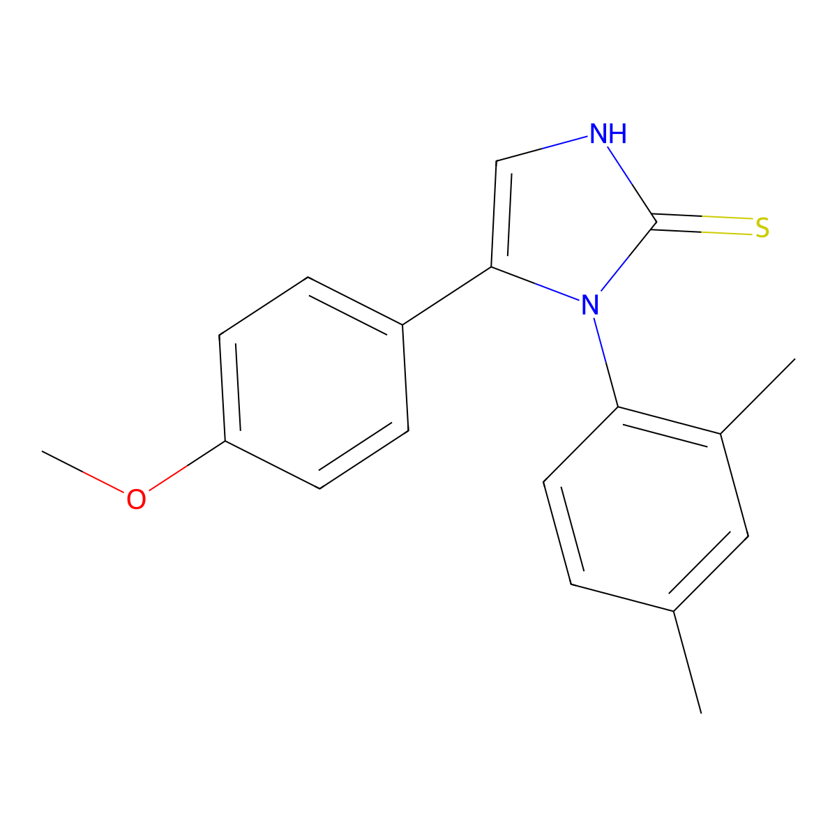1-(2,4-dimethylphenyl)-5-(4-methoxyphenyl)-1H-imidazole-2-thiol molecular structure, CAS 794554-71-5