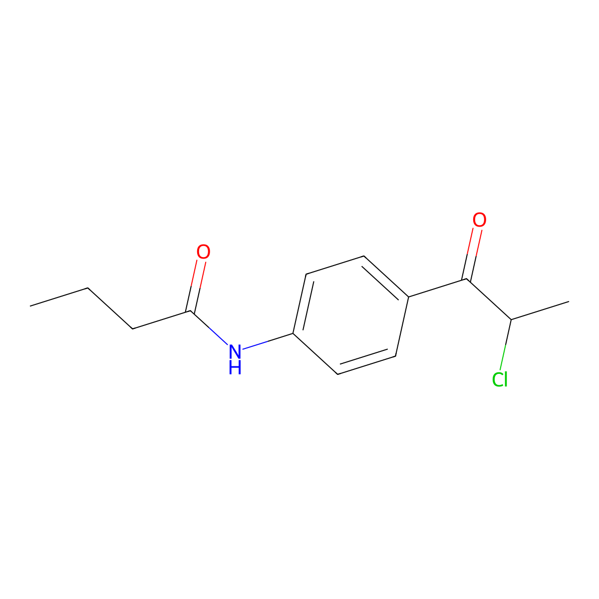 N-[4-(2-chloropropanoyl)phenyl]butanamide molecular structure, CAS 794554-80-6