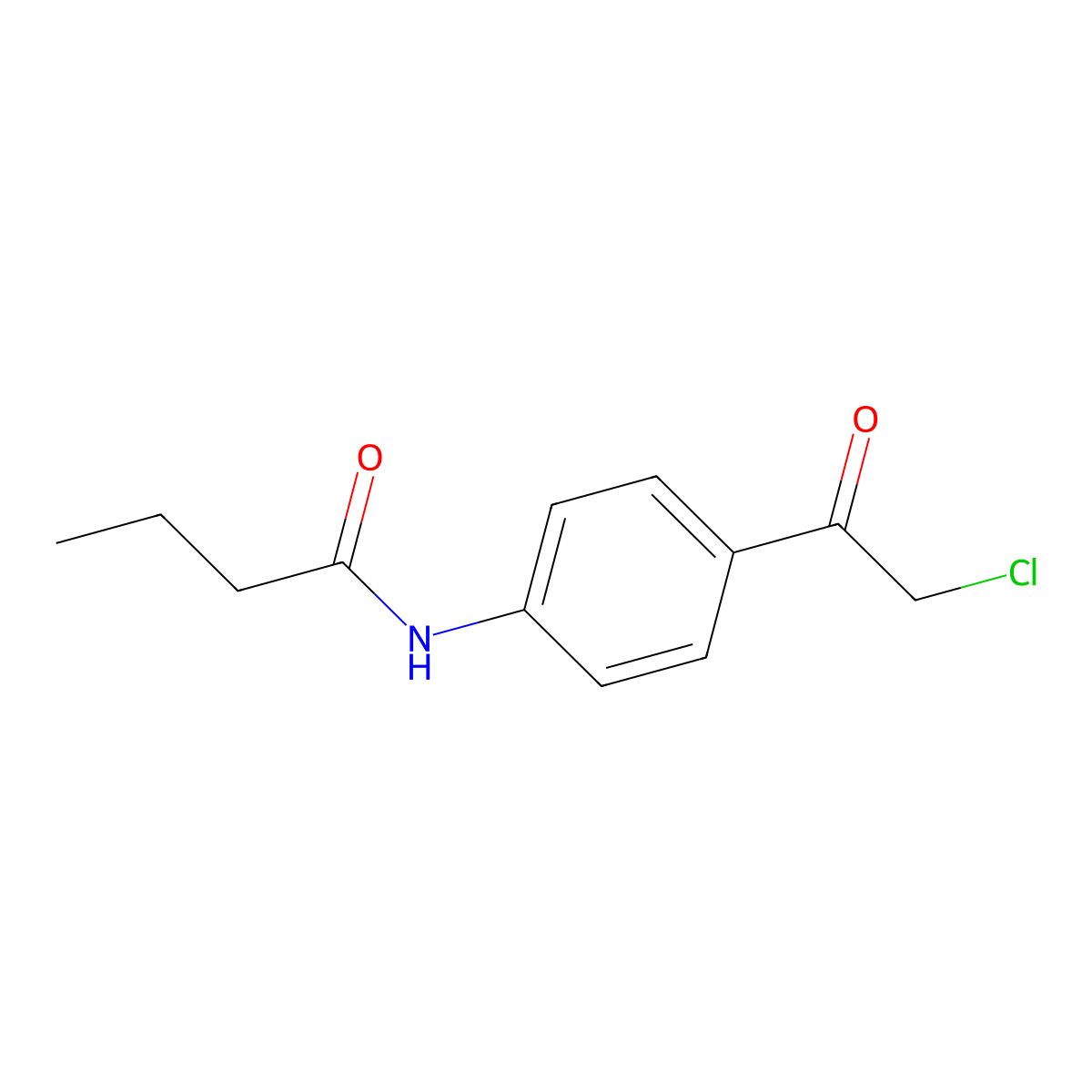 N-[4-(2-chloroacetyl)phenyl]butanamide molecular structure, CAS 794554-81-7