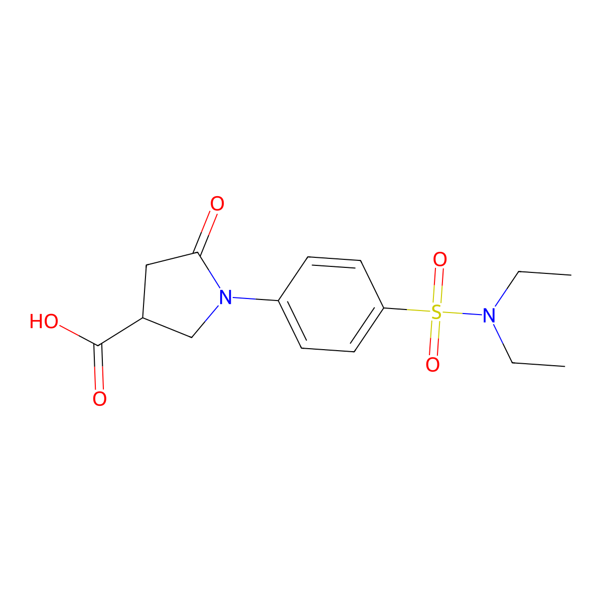 1-[4-(Diethylsulfamoyl)phenyl]-5-oxopyrrolidine-3-carboxylic acid molecular structure, CAS 794554-83-9