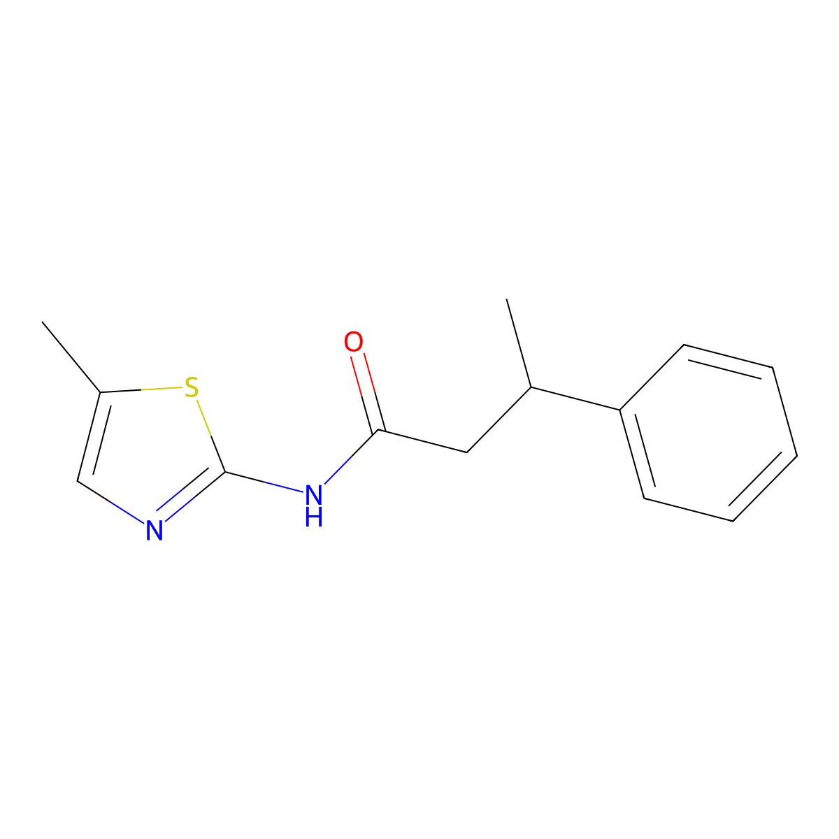 N-(5-methyl-1,3-thiazol-2-yl)-3-phenylbutanamide molecular structure, CAS 794556-44-8