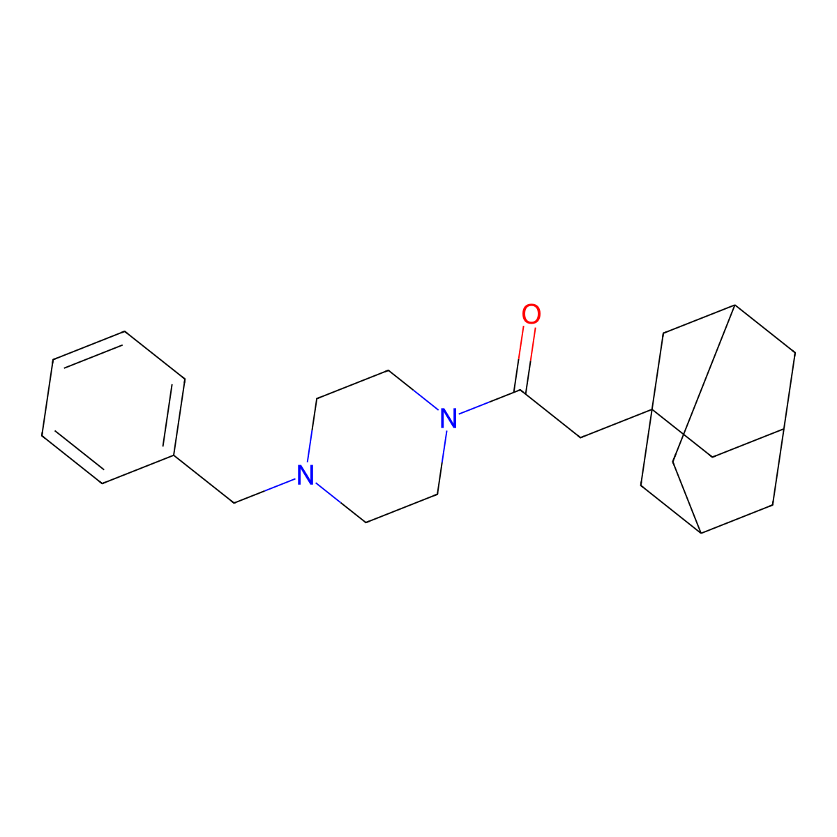 2-(1-Adamantyl)-1-(4-benzylpiperazin-1-yl)ethanone molecular structure, CAS 794556-87-9