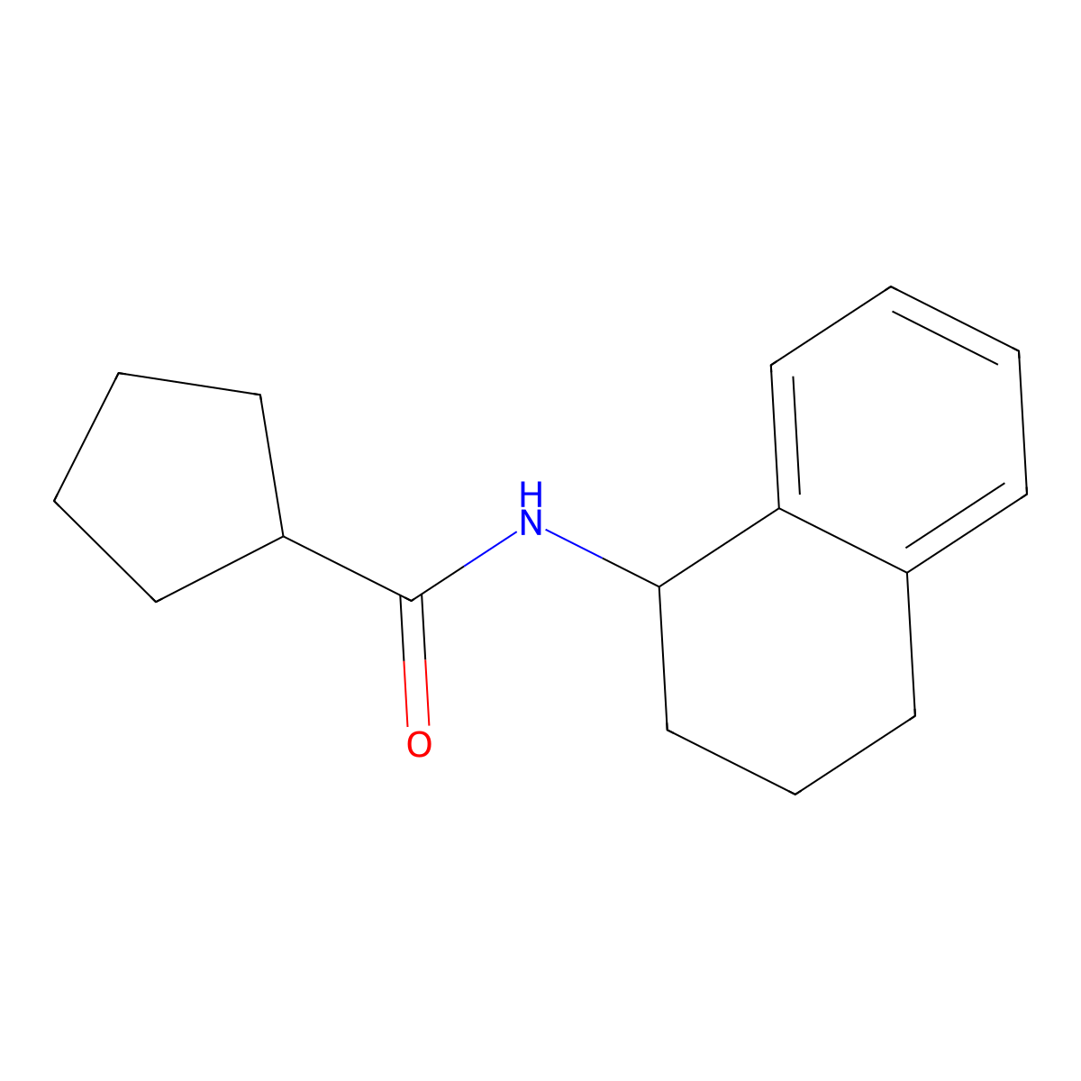 N-(1,2,3,4-tetrahydronaphthalen-1-yl)cyclopentanecarboxamide molecular structure, CAS 794557-15-6