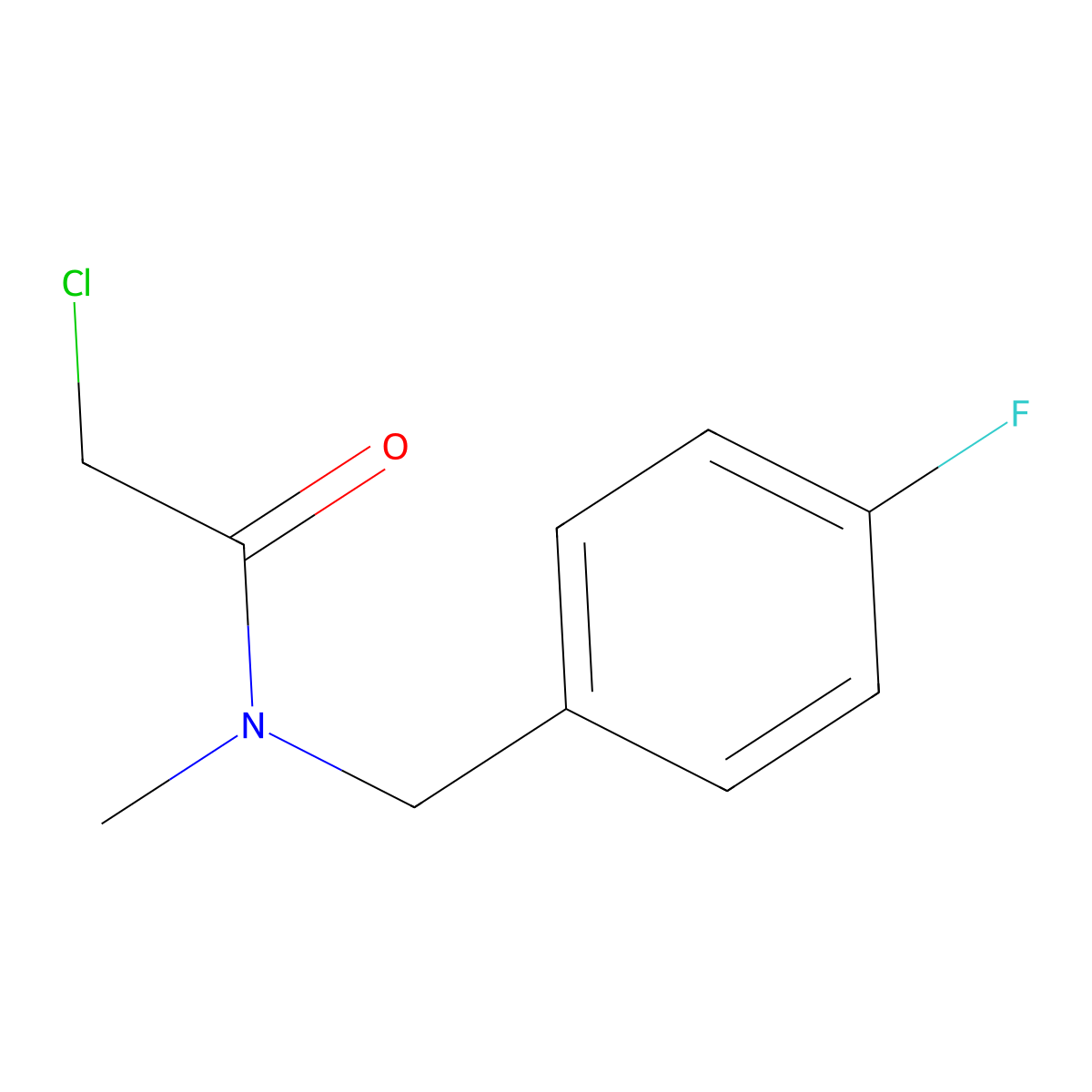 2-chloro-N-[(4-fluorophenyl)methyl]-N-methylacetamide molecular structure, CAS 794559-24-3