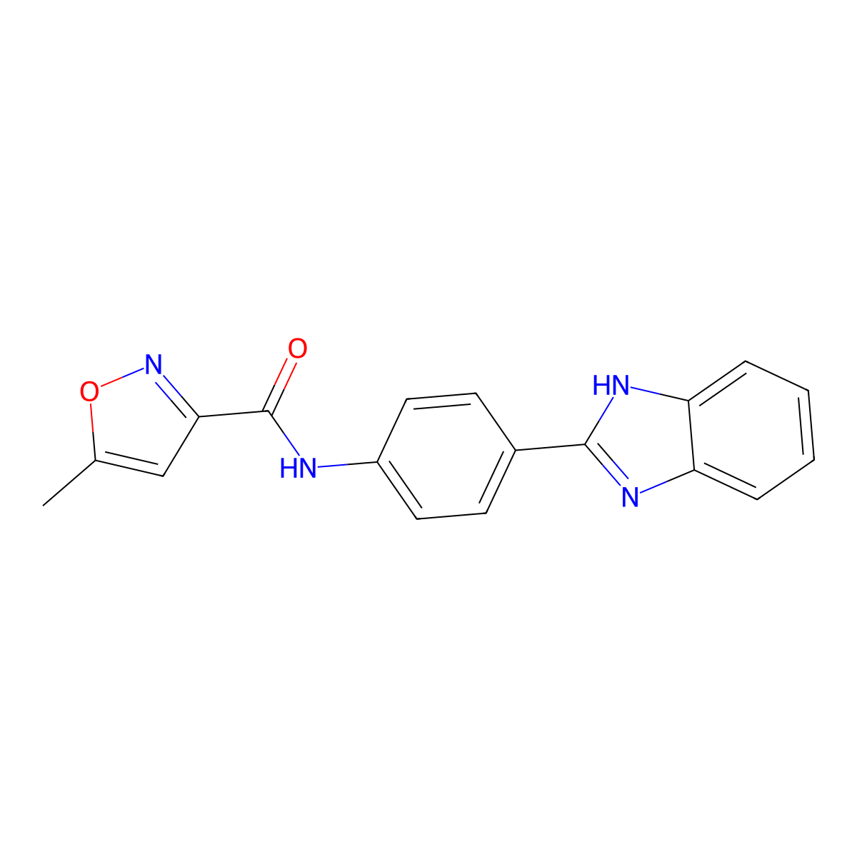 N-[4-(1H-1,3-benzodiazol-2-yl)phenyl]-5-methyl-1,2-oxazole-3-carboxamide molecular structure, CAS 794559-76-5