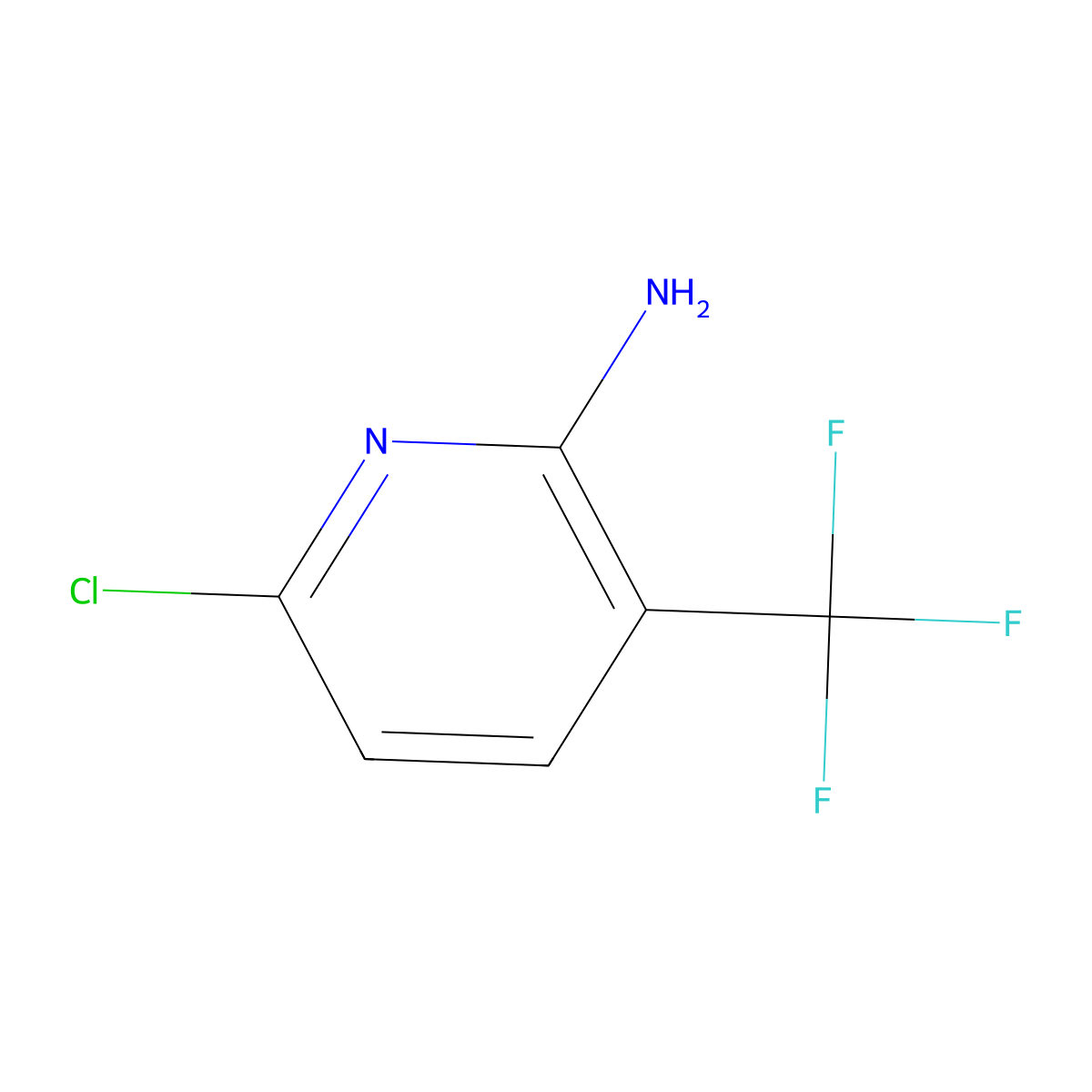 6-Chloro-3-(trifluoromethyl)pyridin-2-amine molecular structure, CAS 79456-27-2