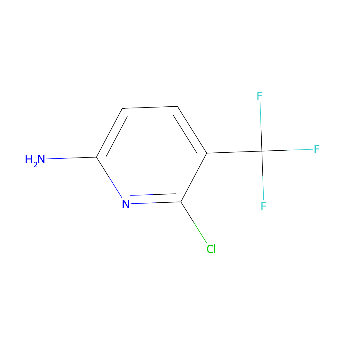 6-Chloro-5-(trifluoromethyl)pyridin-2-amine molecular structure, CAS 79456-28-3