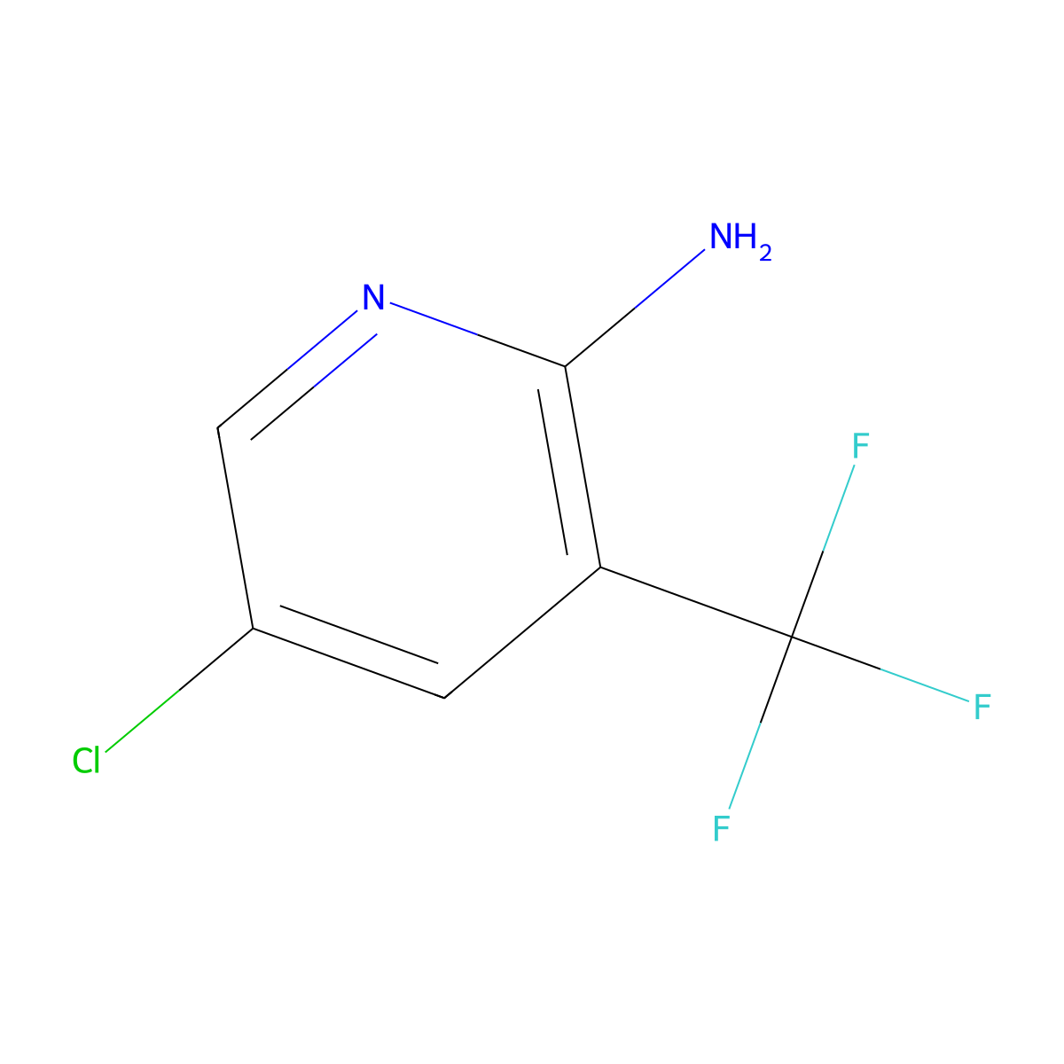 5-Chloro-3-(trifluoromethyl)pyridin-2-amine molecular structure, CAS 79456-33-0