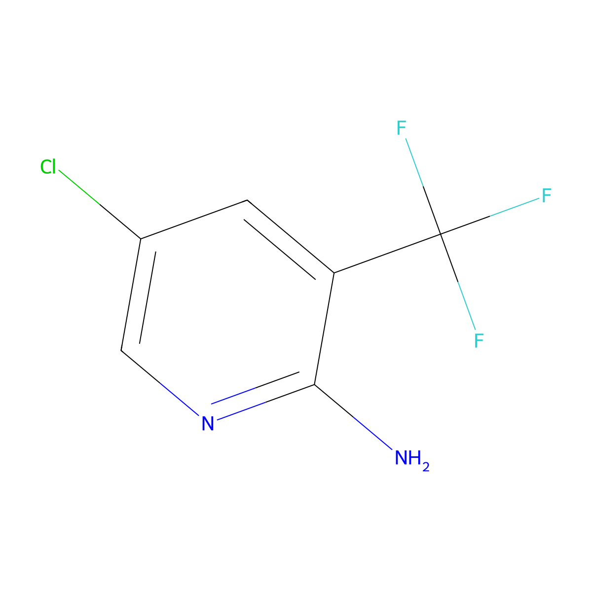 5-Chloro-3-(trifluoromethyl)pyridin-2-amine molecular structure, CAS 79456-33-0