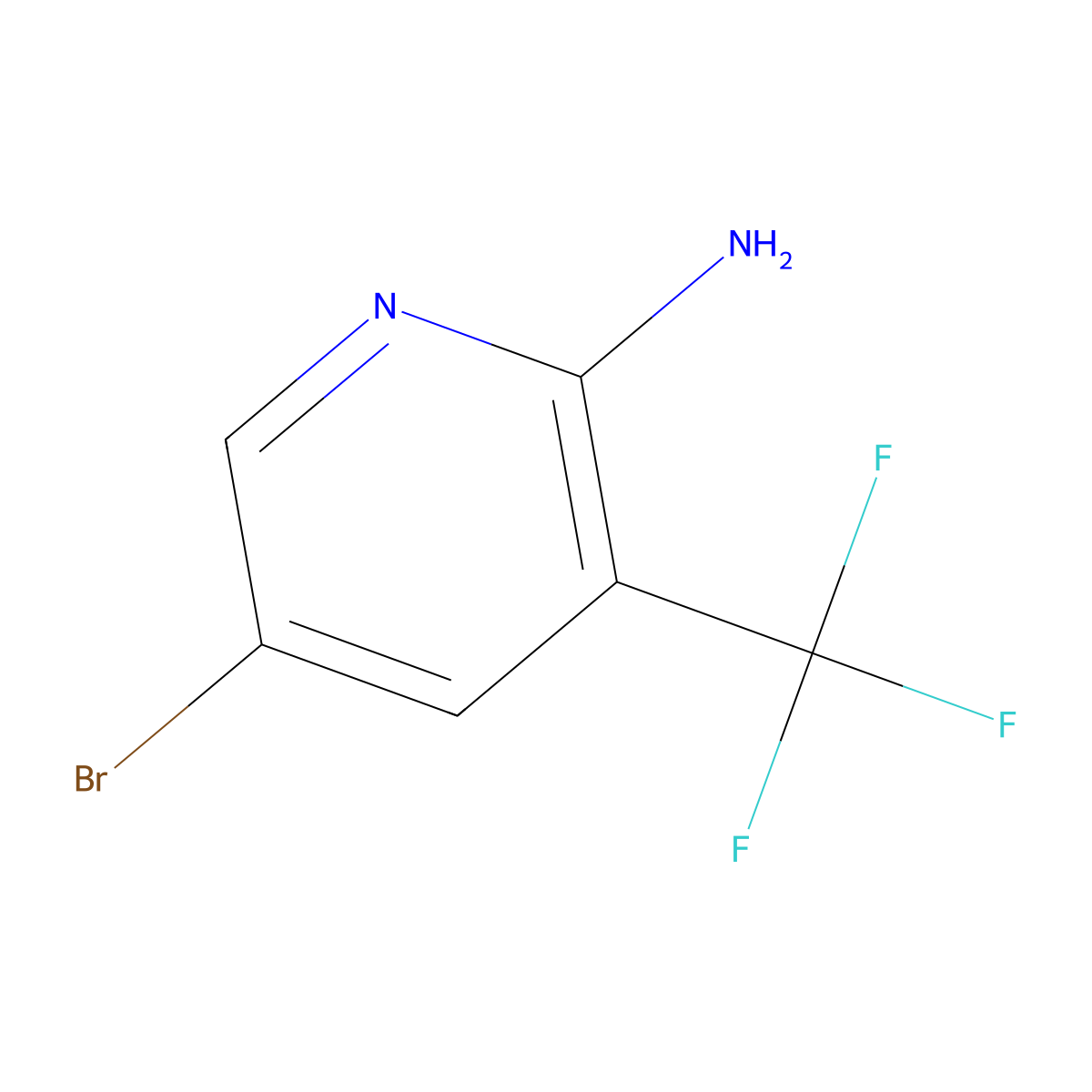 5-Bromo-3-(trifluoromethyl)pyridin-2-amine molecular structure, CAS 79456-34-1