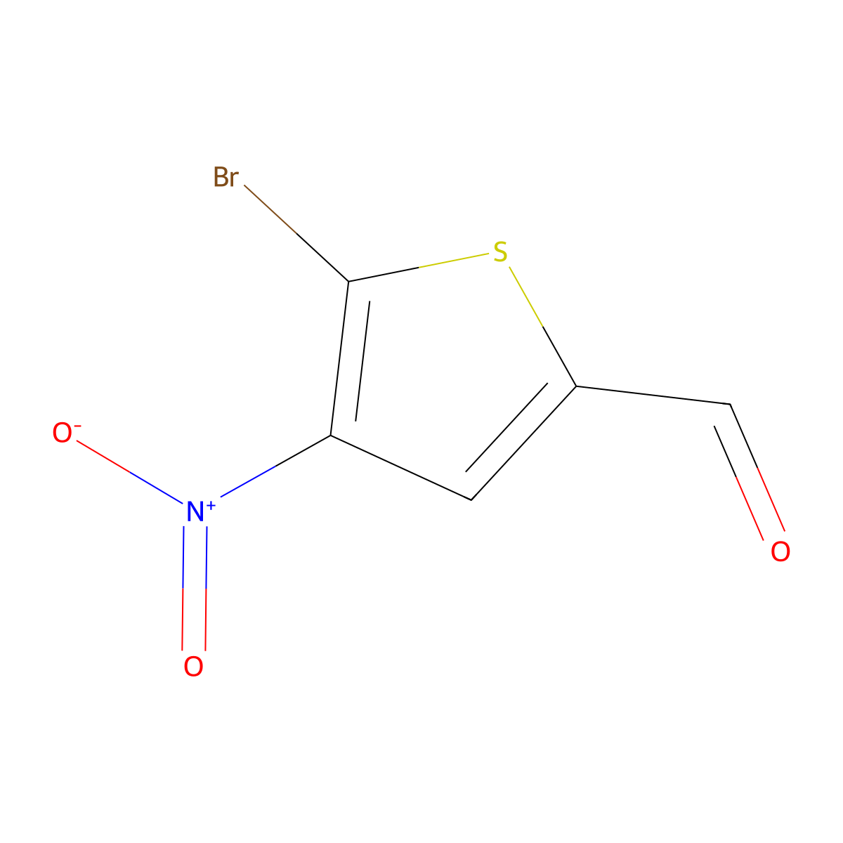 5-Bromo-4-nitrothiophene-2-carbaldehyde molecular structure, CAS 79456-86-3