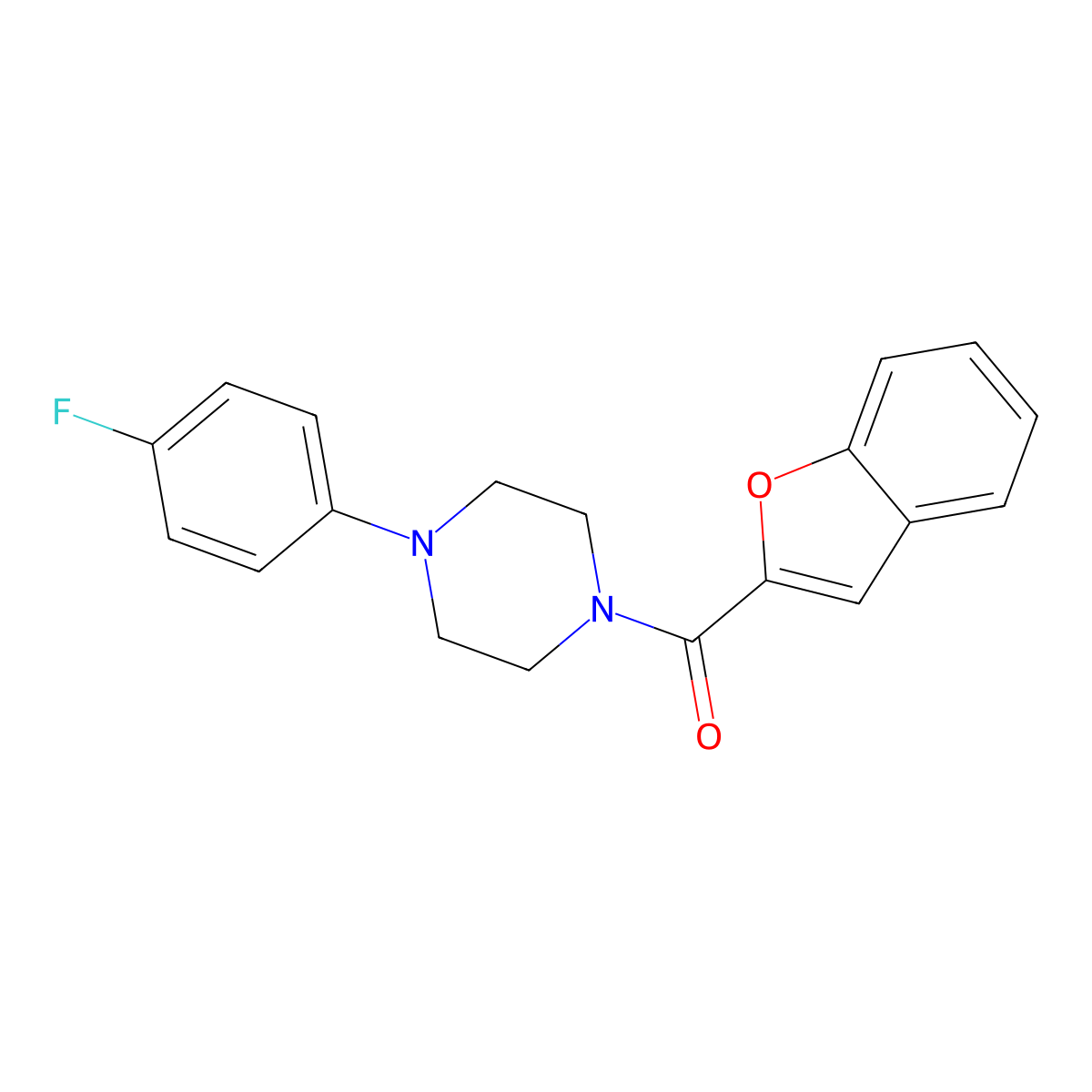 1-Benzofuran-2-yl-[4-(4-fluorophenyl)piperazin-1-yl]methanone molecular structure, CAS 794560-30-8